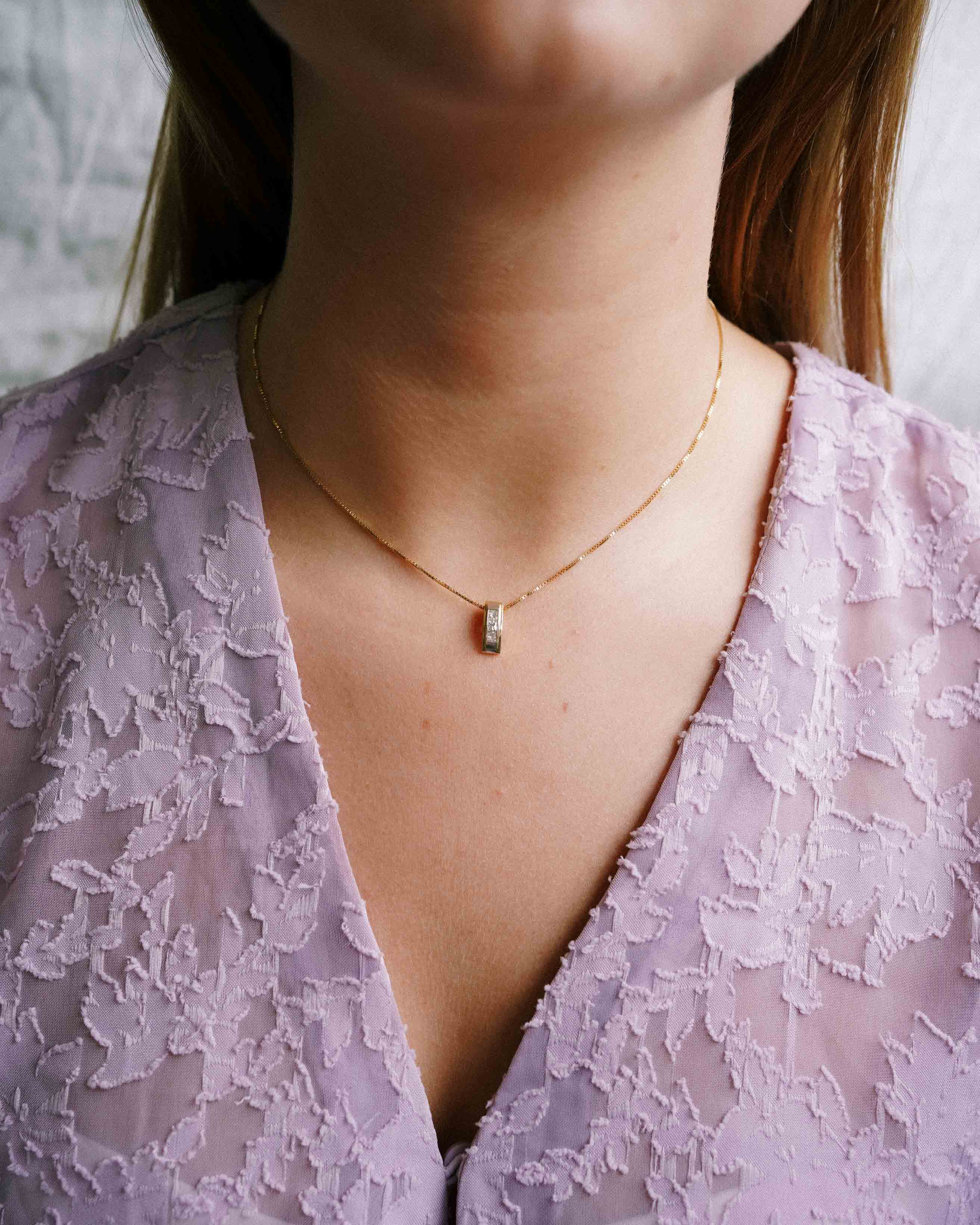 Tami | 14K Yellow Gold (0.4ct) Diamond Pendant