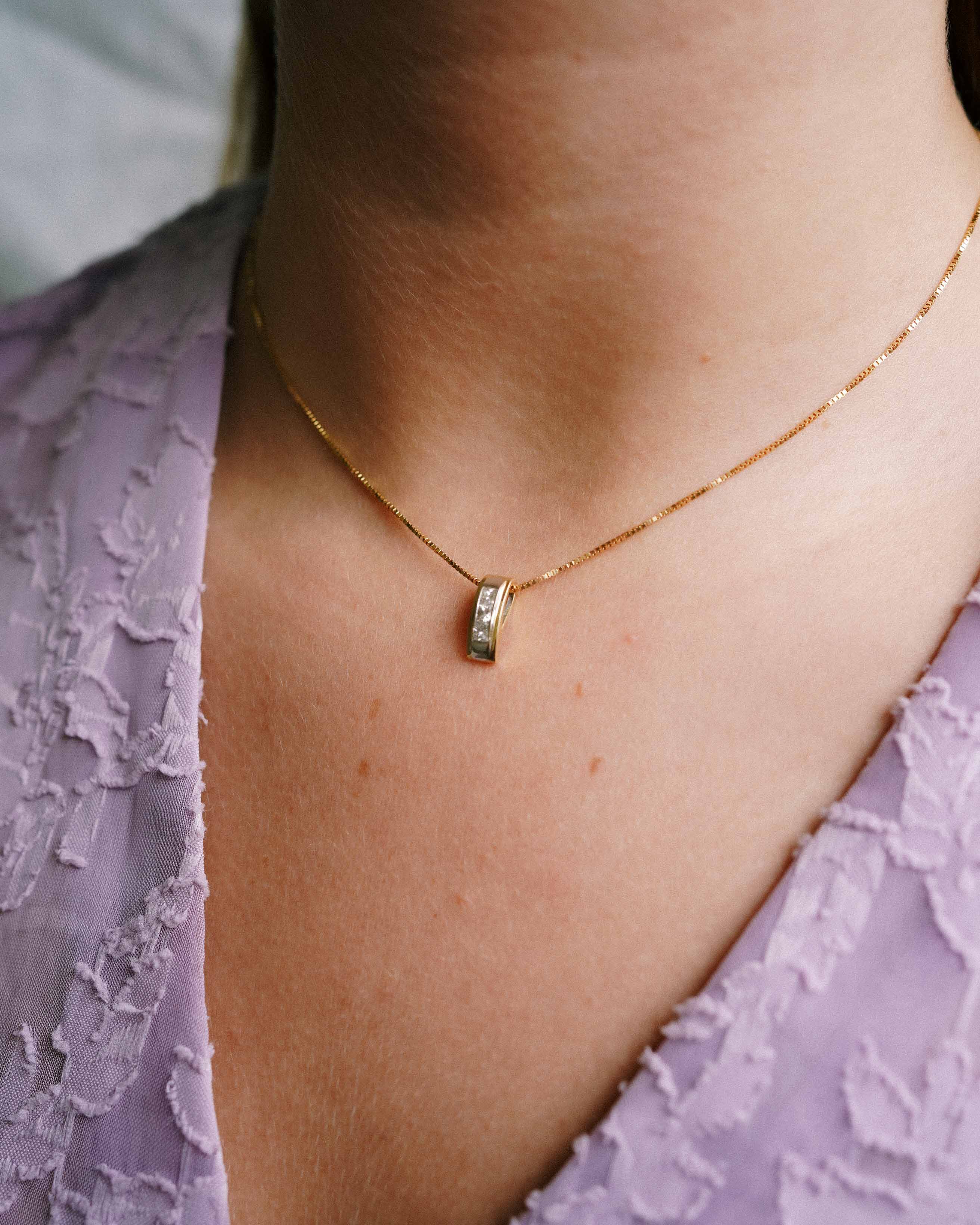 Tami | 14K Yellow Gold (0.4ct) Diamond Pendant