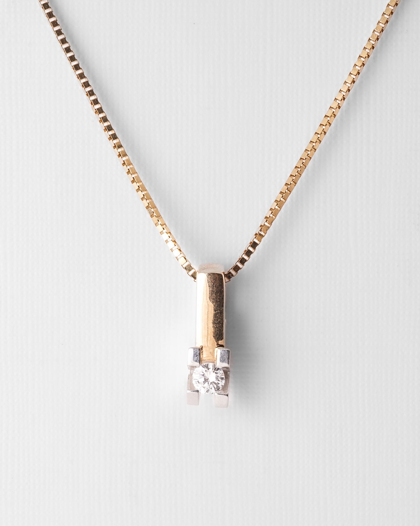 Liora | 14K White & Yellow Gold Diamonds (0.1ct) Pendant