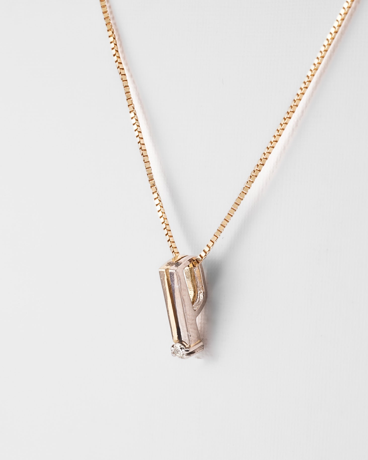 Noemi | 14K White & Yellow Gold (0.05ct) Diamond Pendant