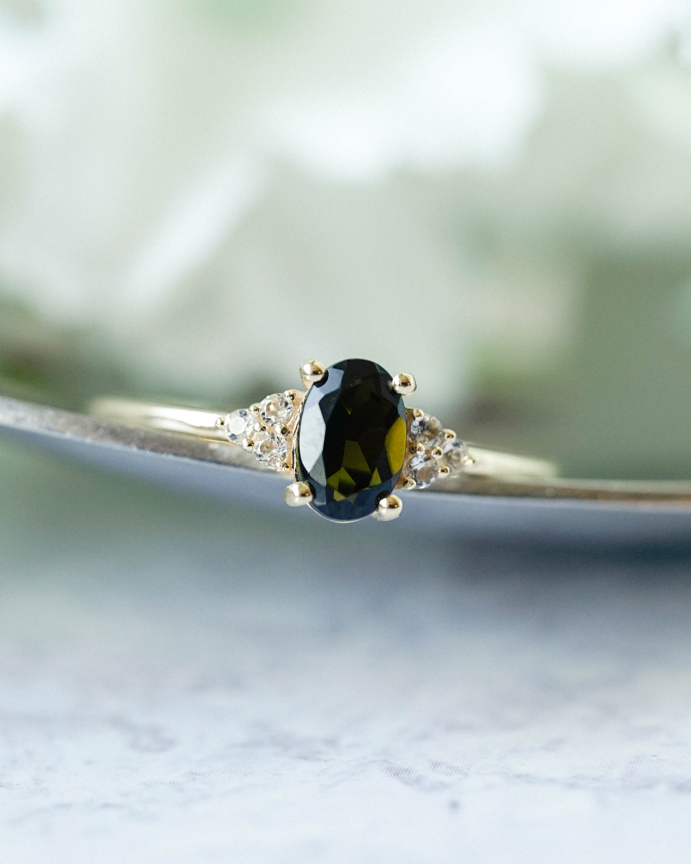 Valerie | Groene Toermalijn & Diamant Ring