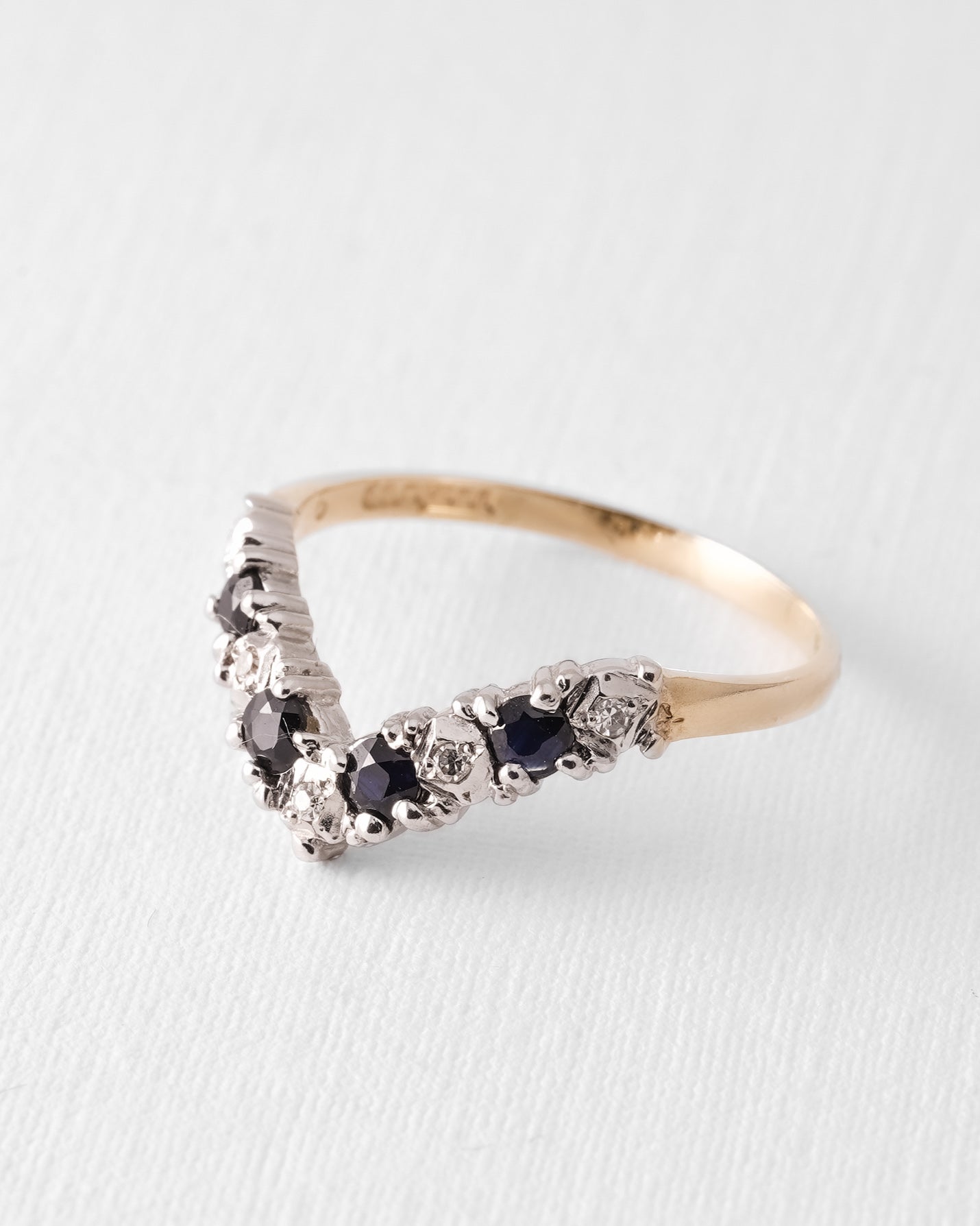 Ysoria | Vintage Saffier & Diamant Ring