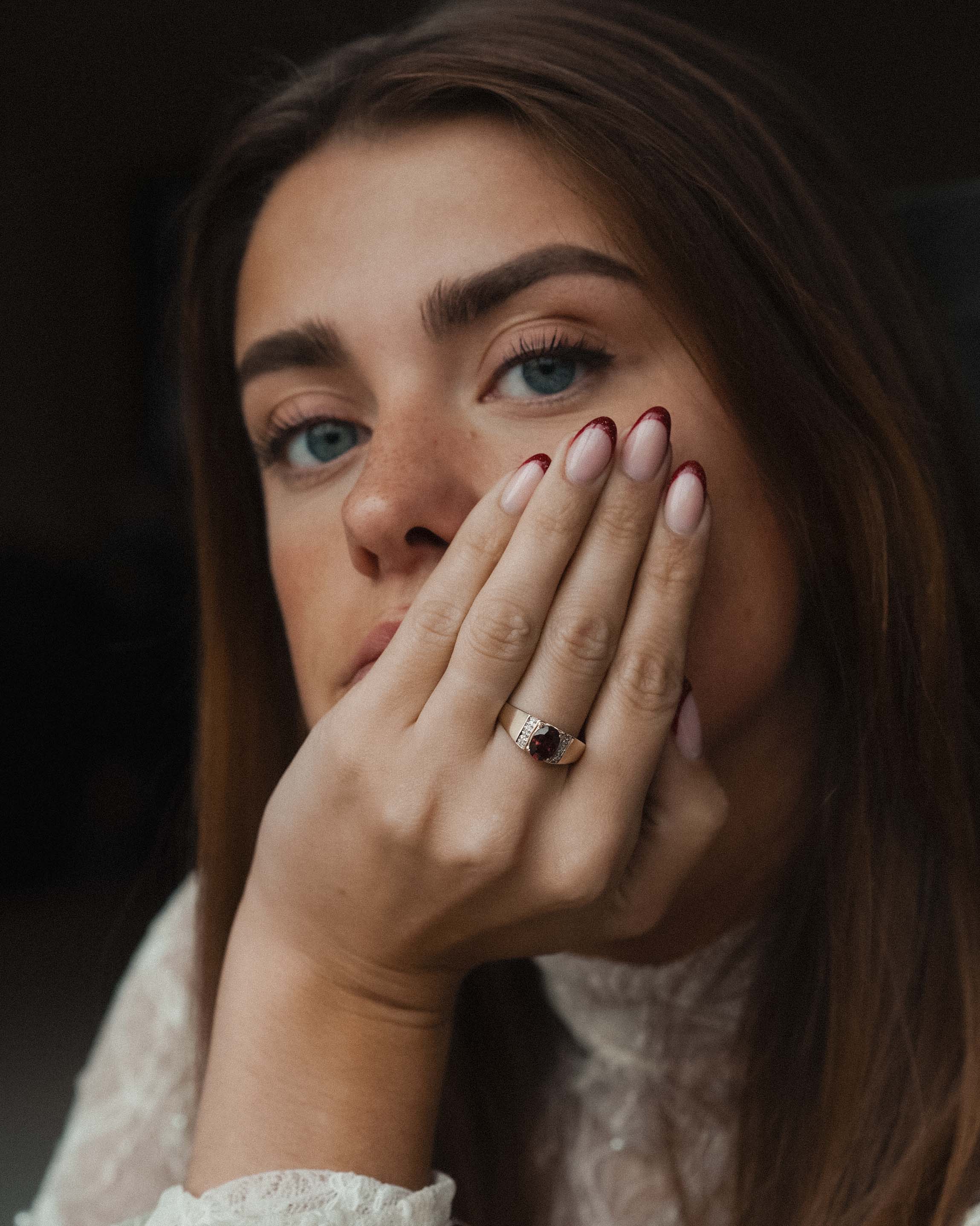 Rena | Vintage Tourmaline and Diamond Solitaire Ring