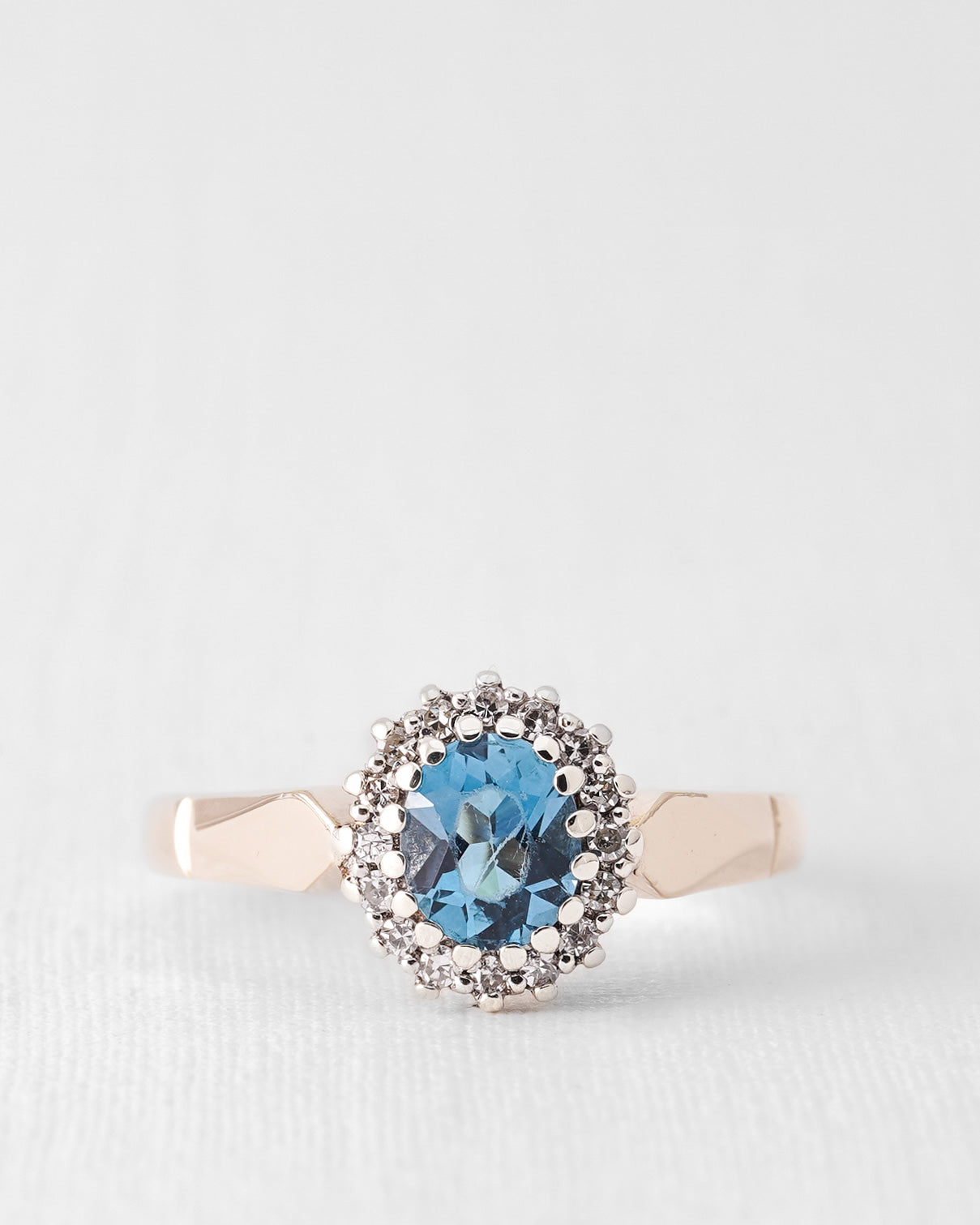 Avey | Vintage Topaz and Diamond Ring