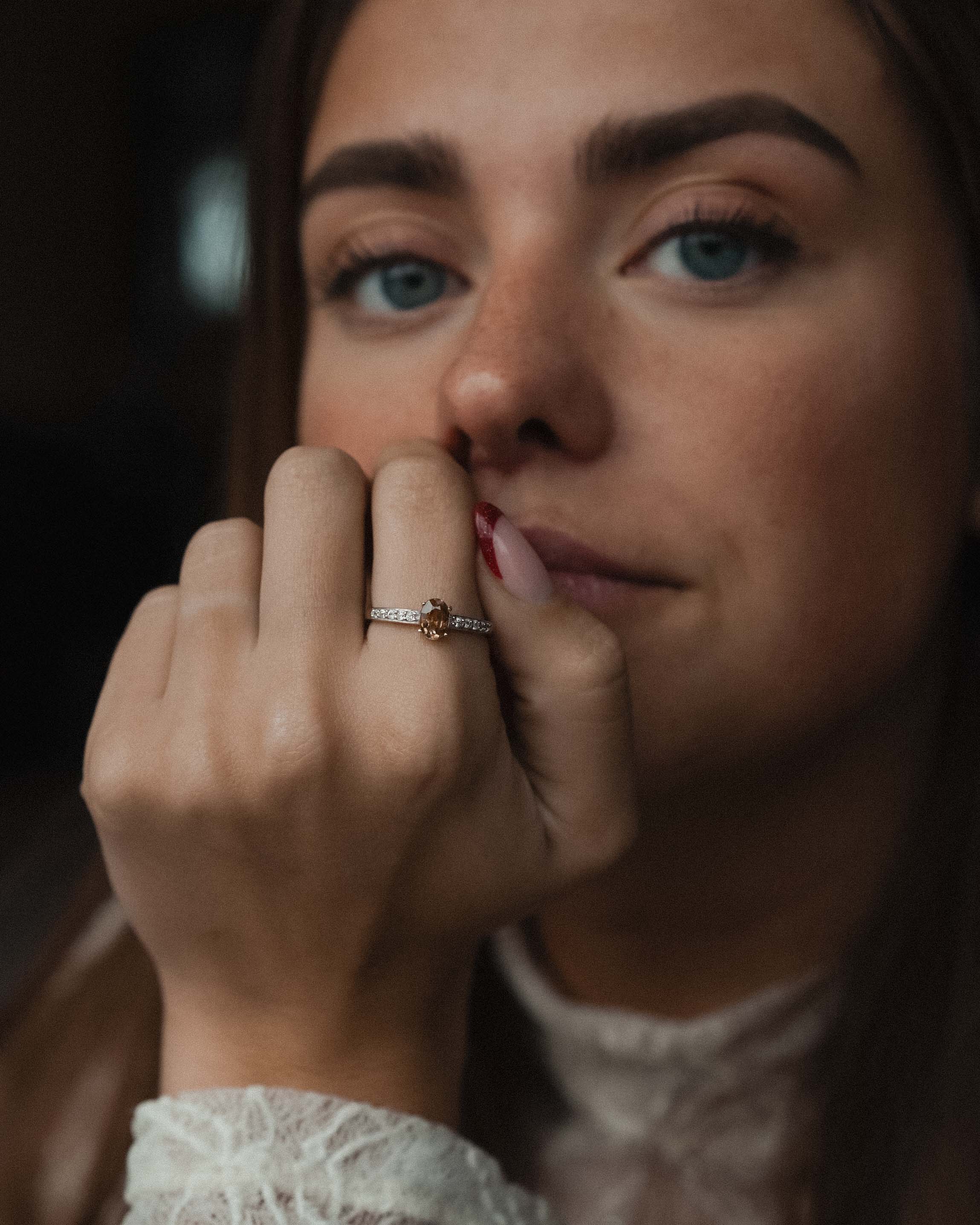 Yana | Vintage Yellow and White Sapphire Cluster Ring
