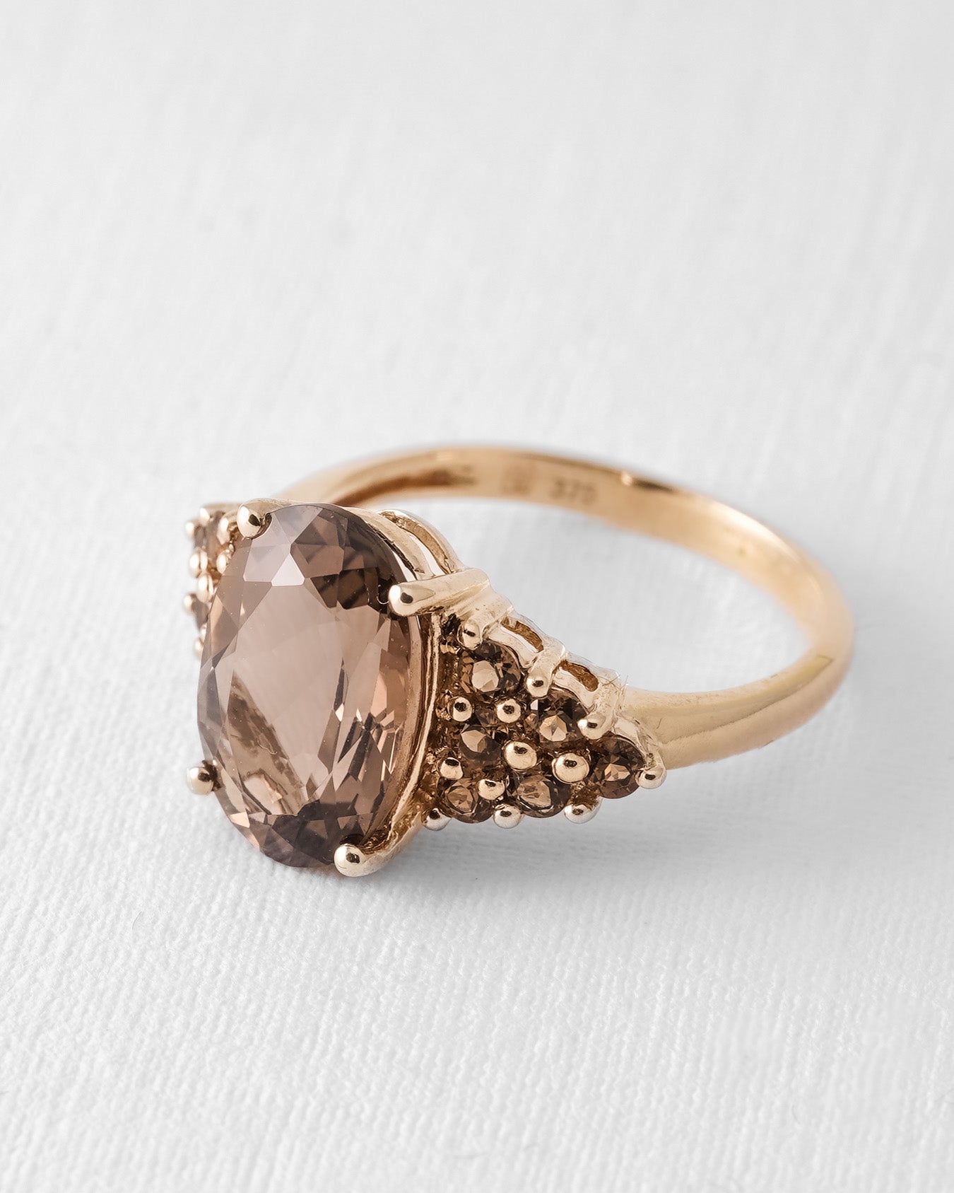 Valerina | Vintage Rookkwarts Cluster Ring - Menina Amsterdam