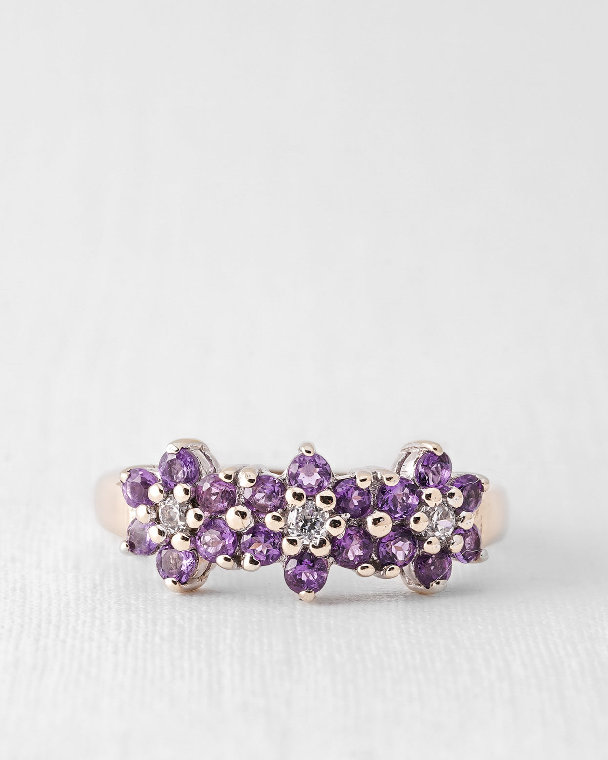 Valesa | Vintage Amethyst and Diamond Ring