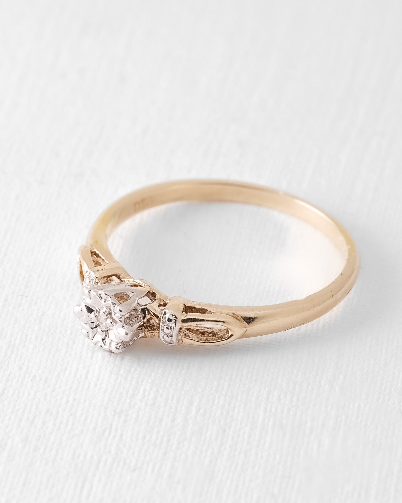 (05-03) Elowen | Vintage Diamant Solitaire Ring - Menina Amsterdam