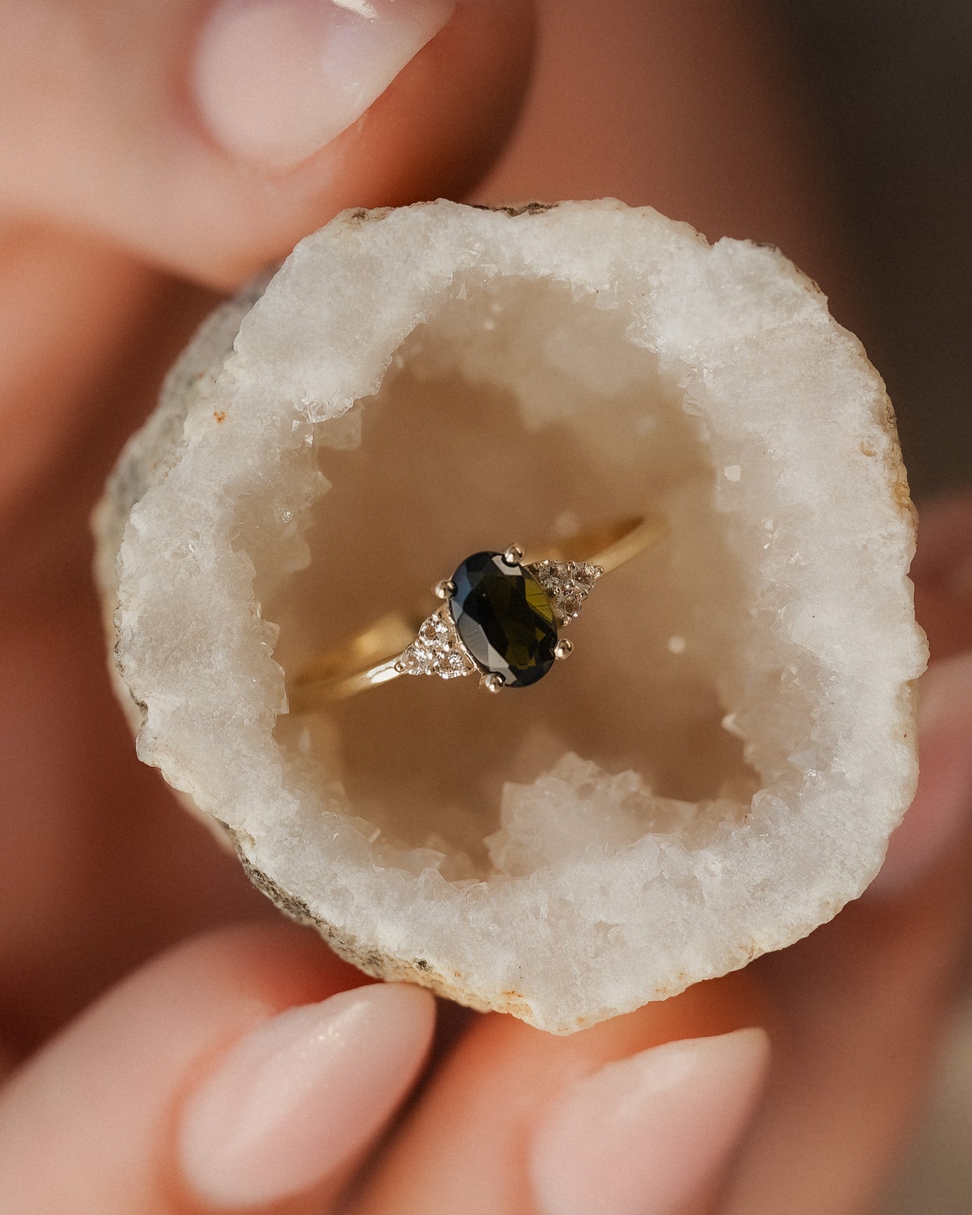 Valerie | Groene Toermalijn & Diamant Ring