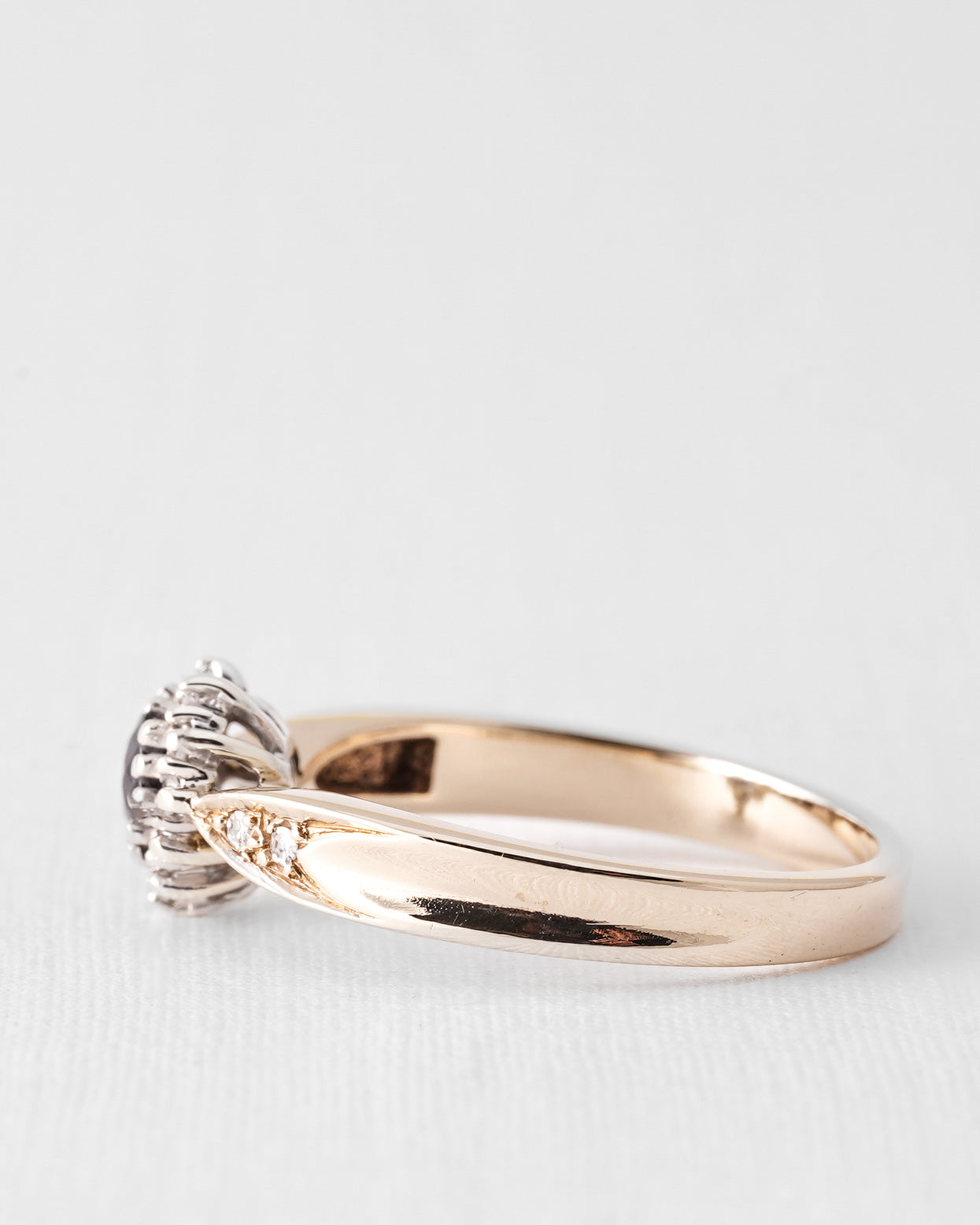 Nira | Vintage Sapphire and Diamond Cluster Ring