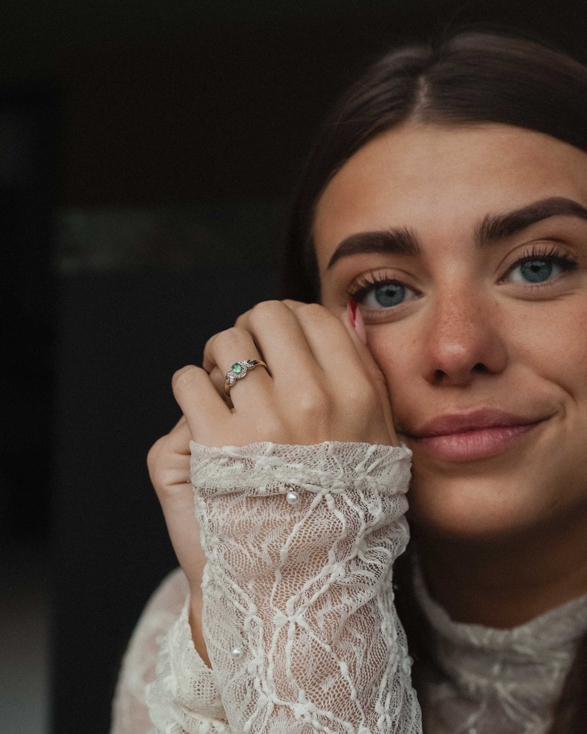 Elle | Vintage Smaragd en Diamant Ring
