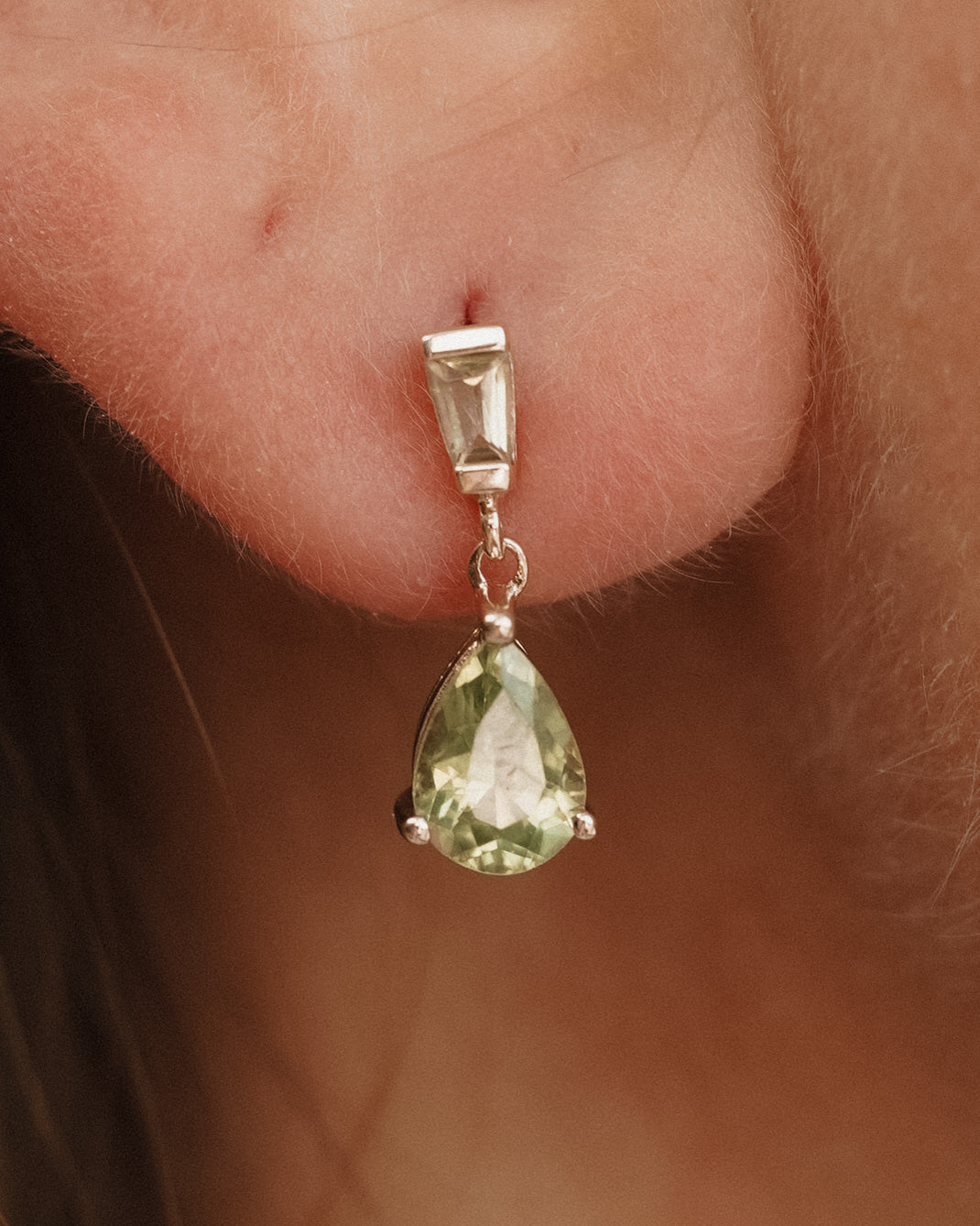 Josephine | Vintage Green Quartz Earrings - Menina Amsterdam