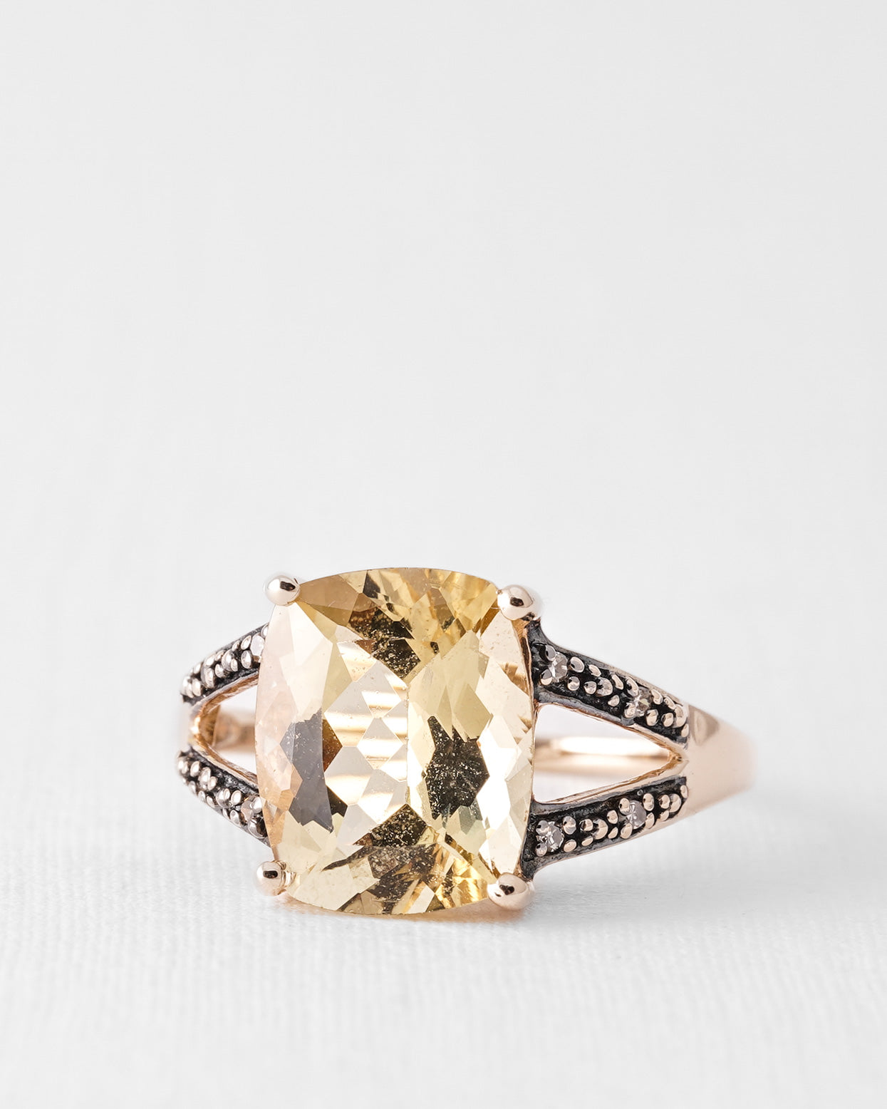 Cira | Vintage Citrine and Diamond Dress Ring
