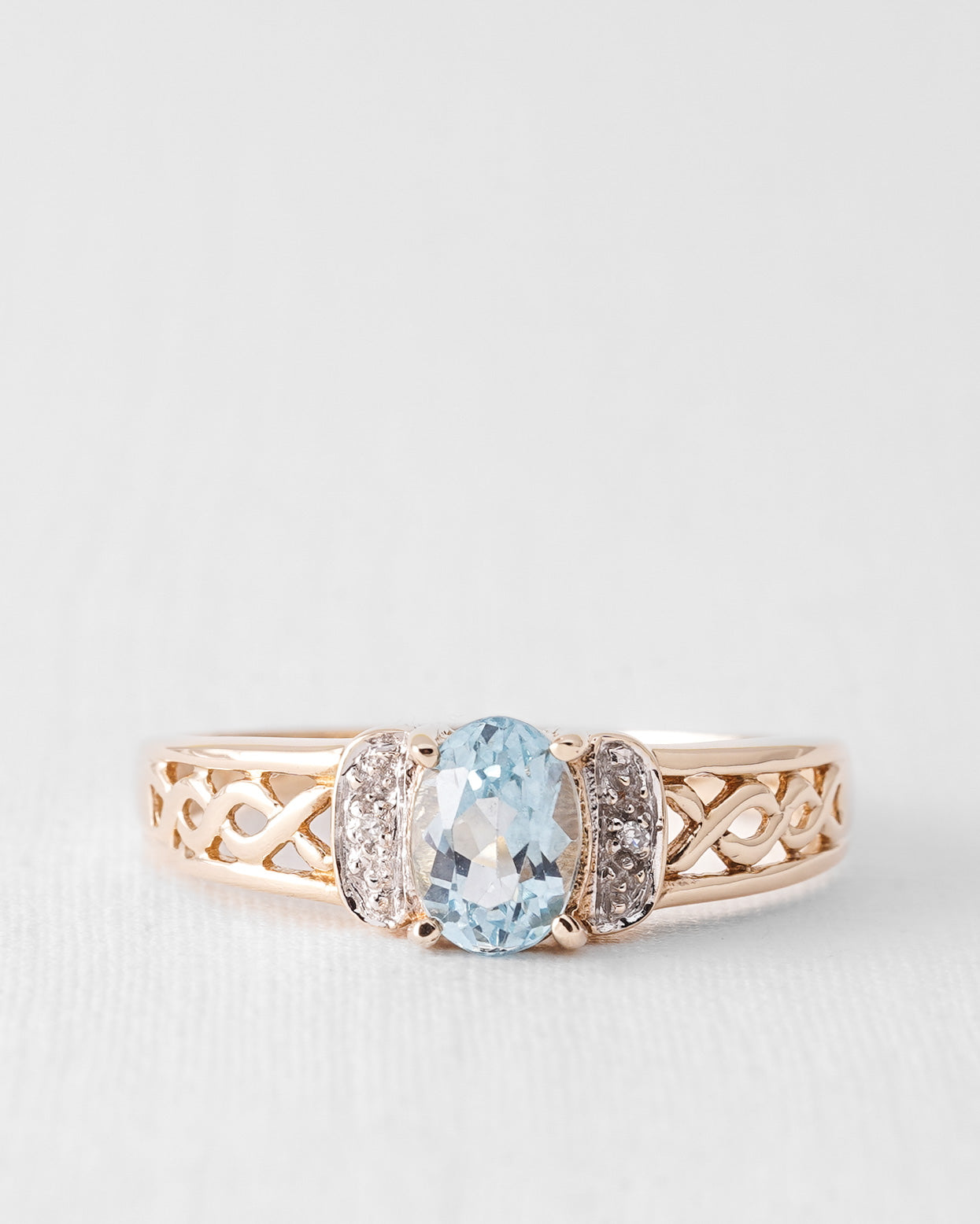 Maelis | Vintage Topaz and Diamond Ring