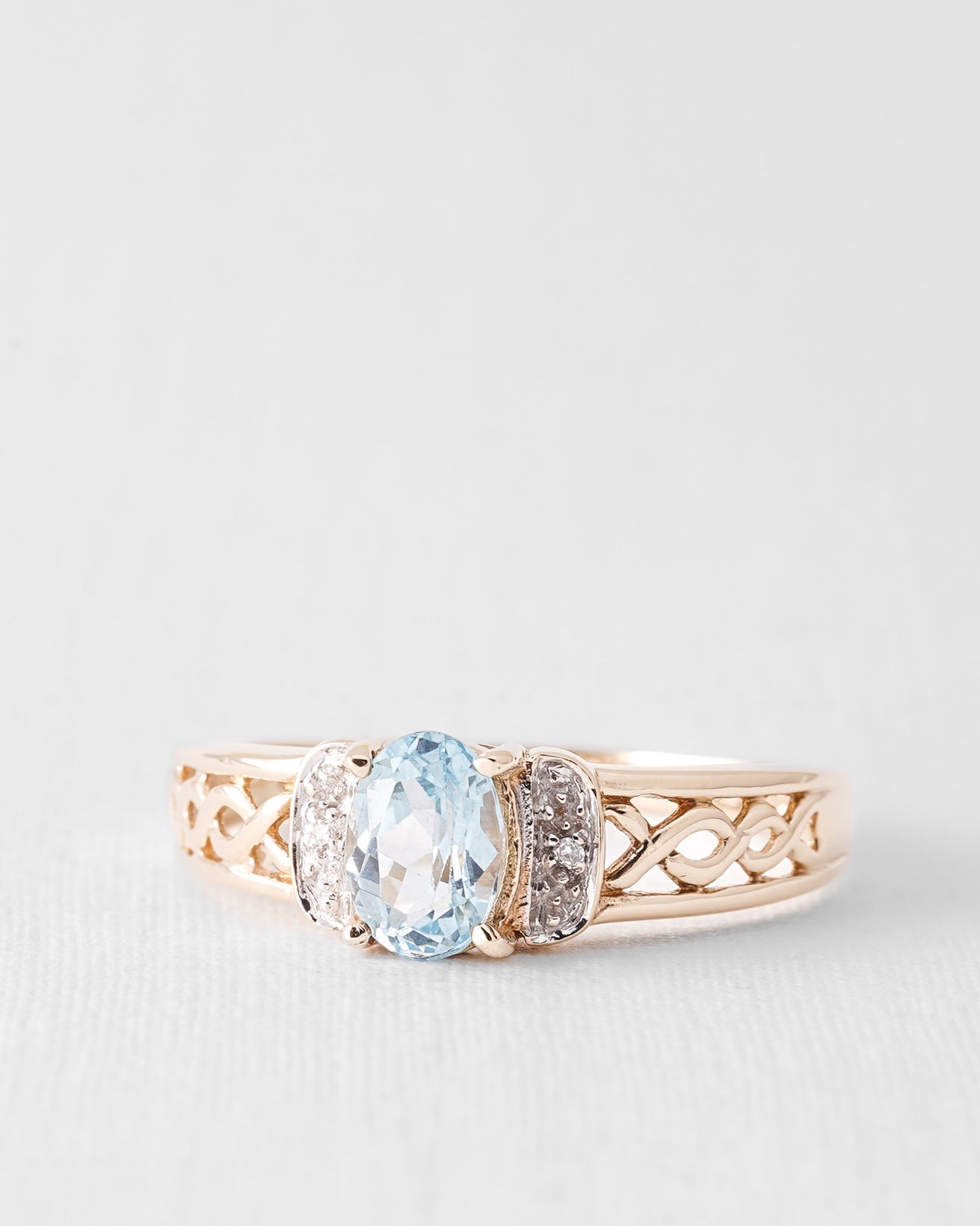 Maelis | Vintage Topaz and Diamond Ring