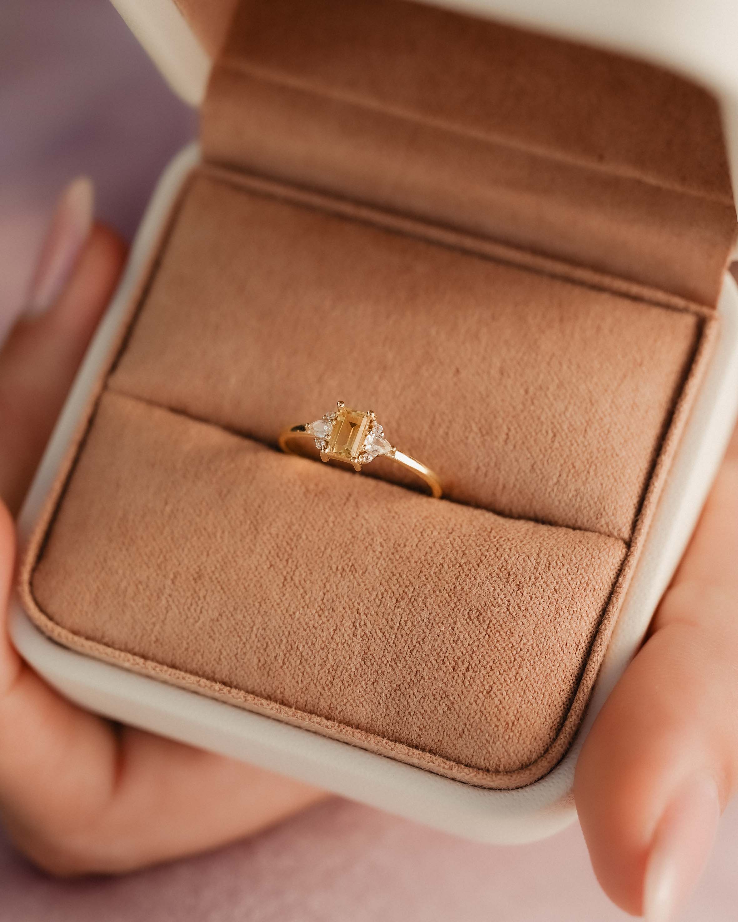 Noa | Citrien & Diamant Ring