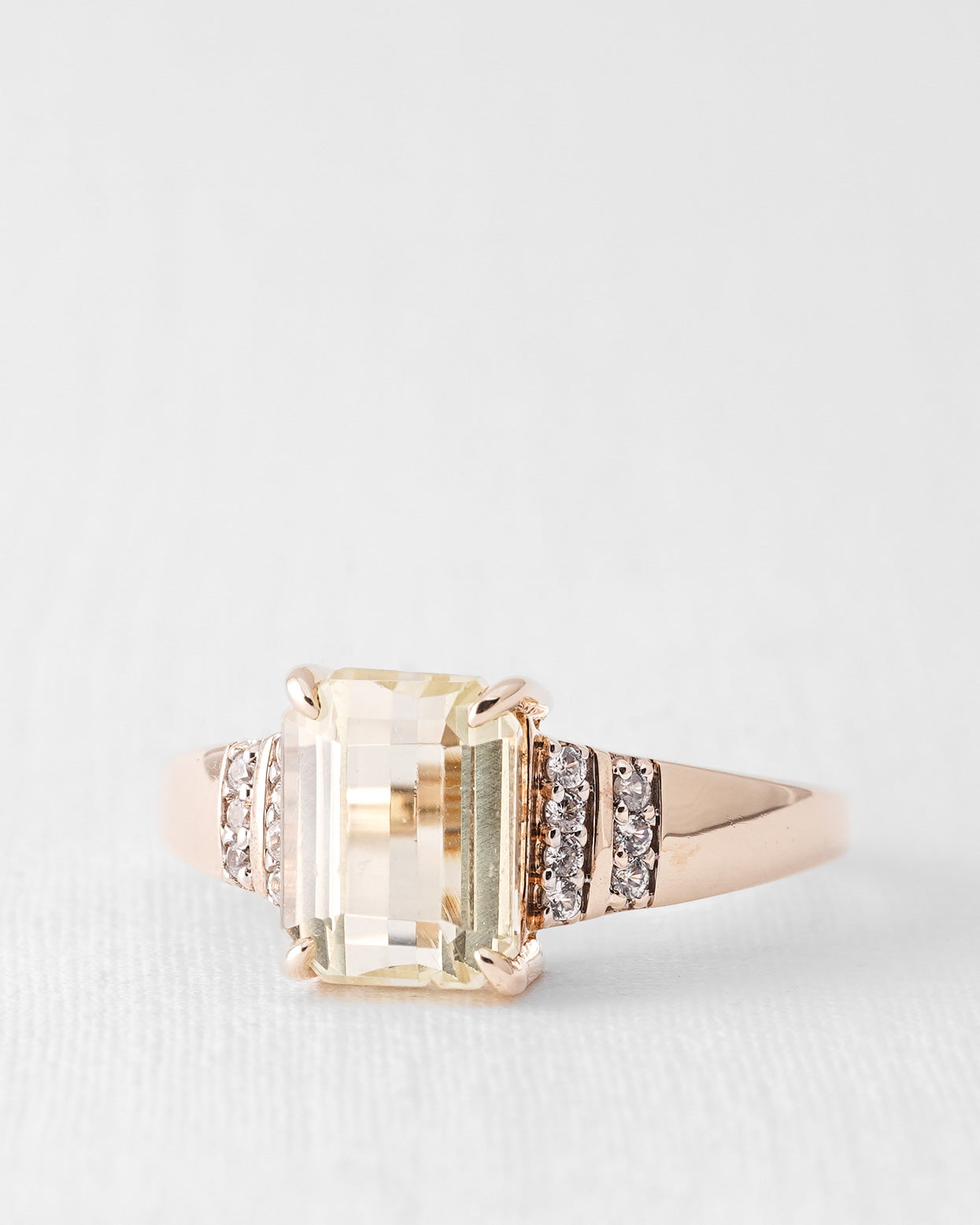 Selverine | Vintage Quartz and White Sapphire Cluster Ring