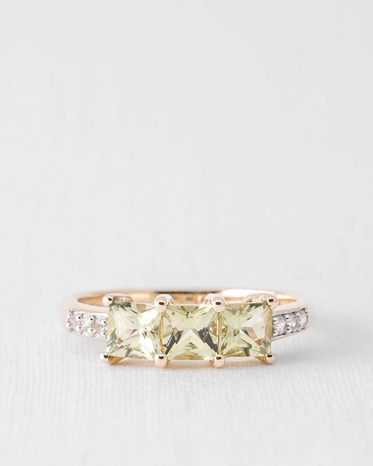Elyn | Vintage Quartz and White Sapphire Cluster Ring