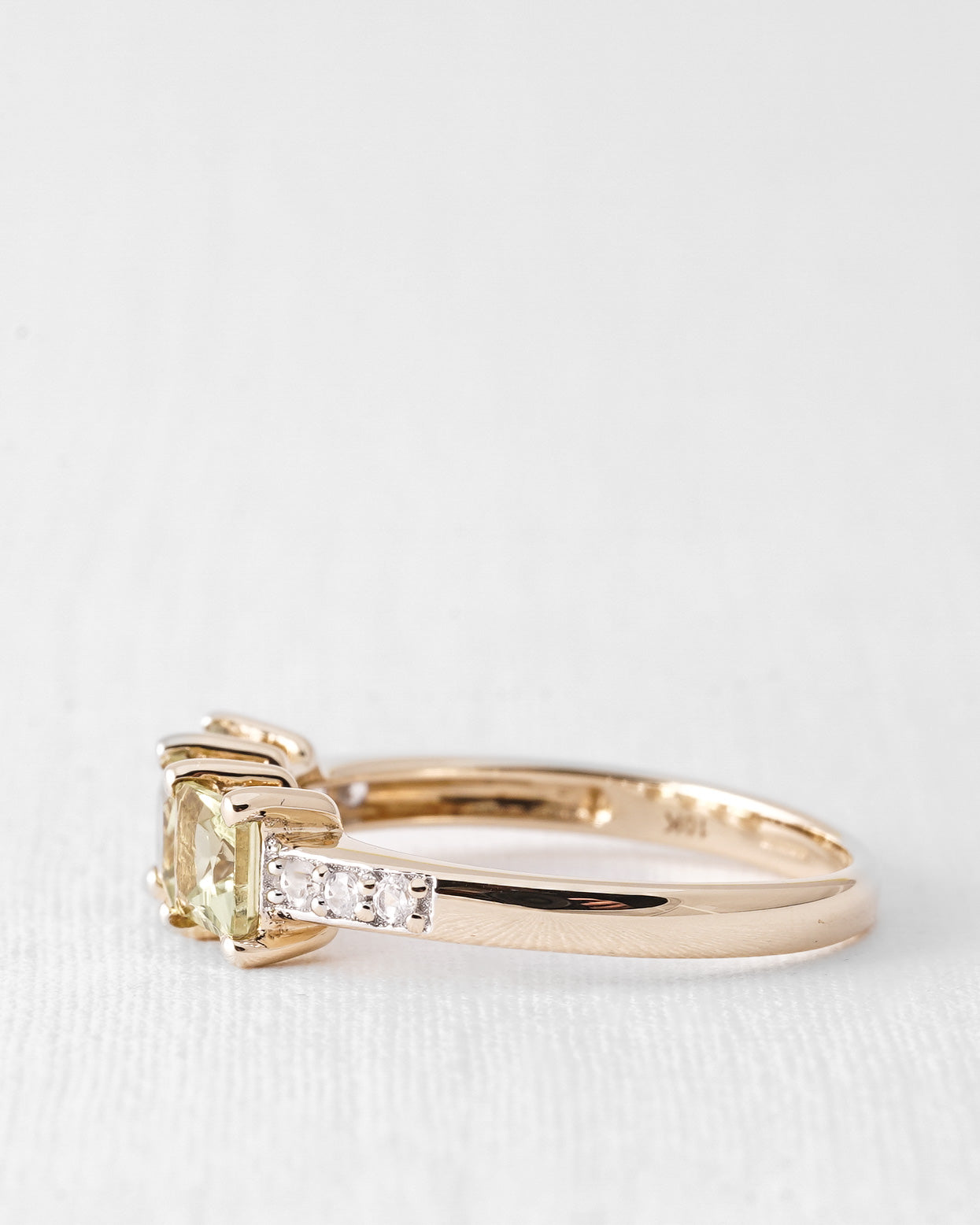 Elyn | Vintage Quartz and White Sapphire Cluster Ring