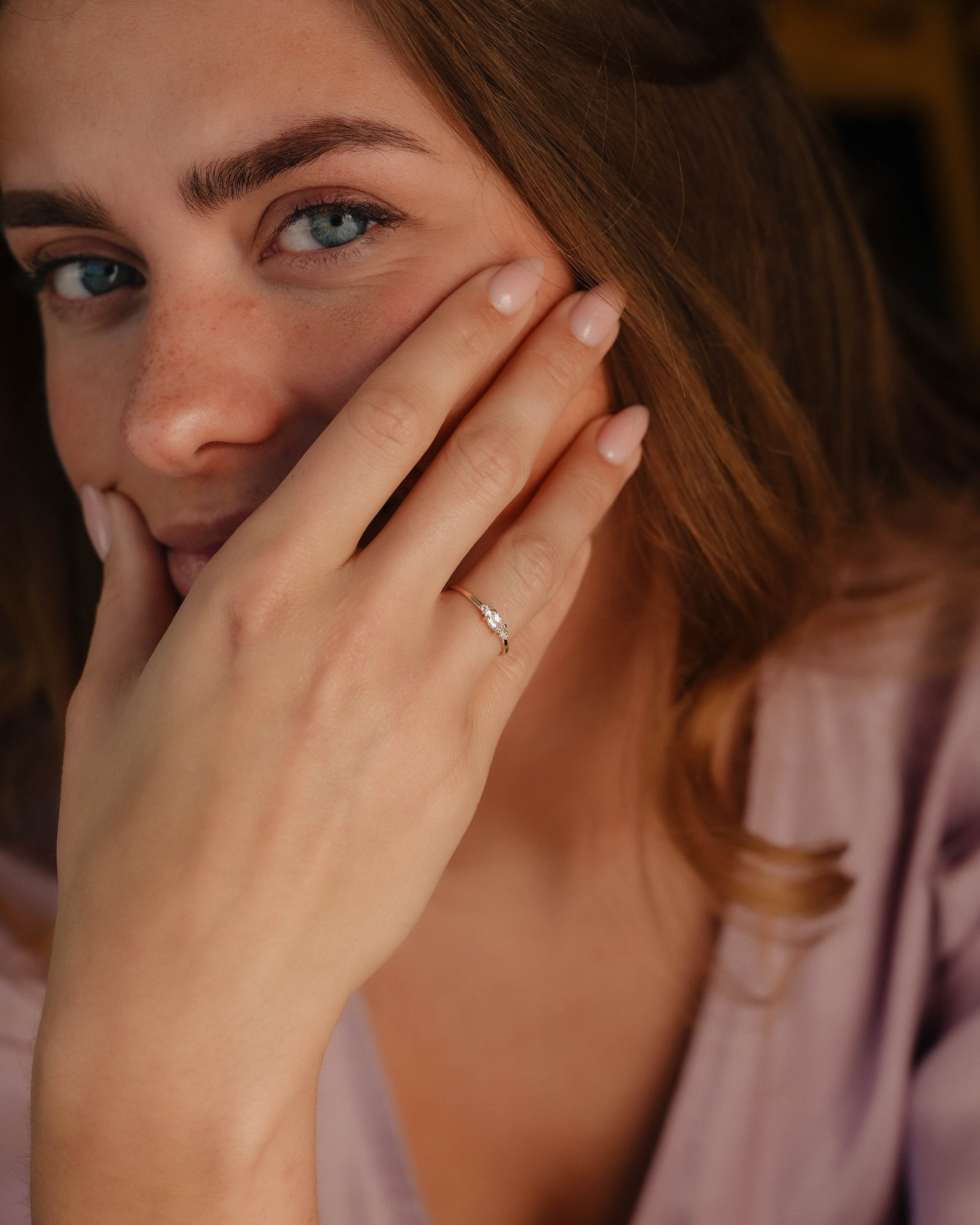 Roeby | Maansteen & Diamant Ring
