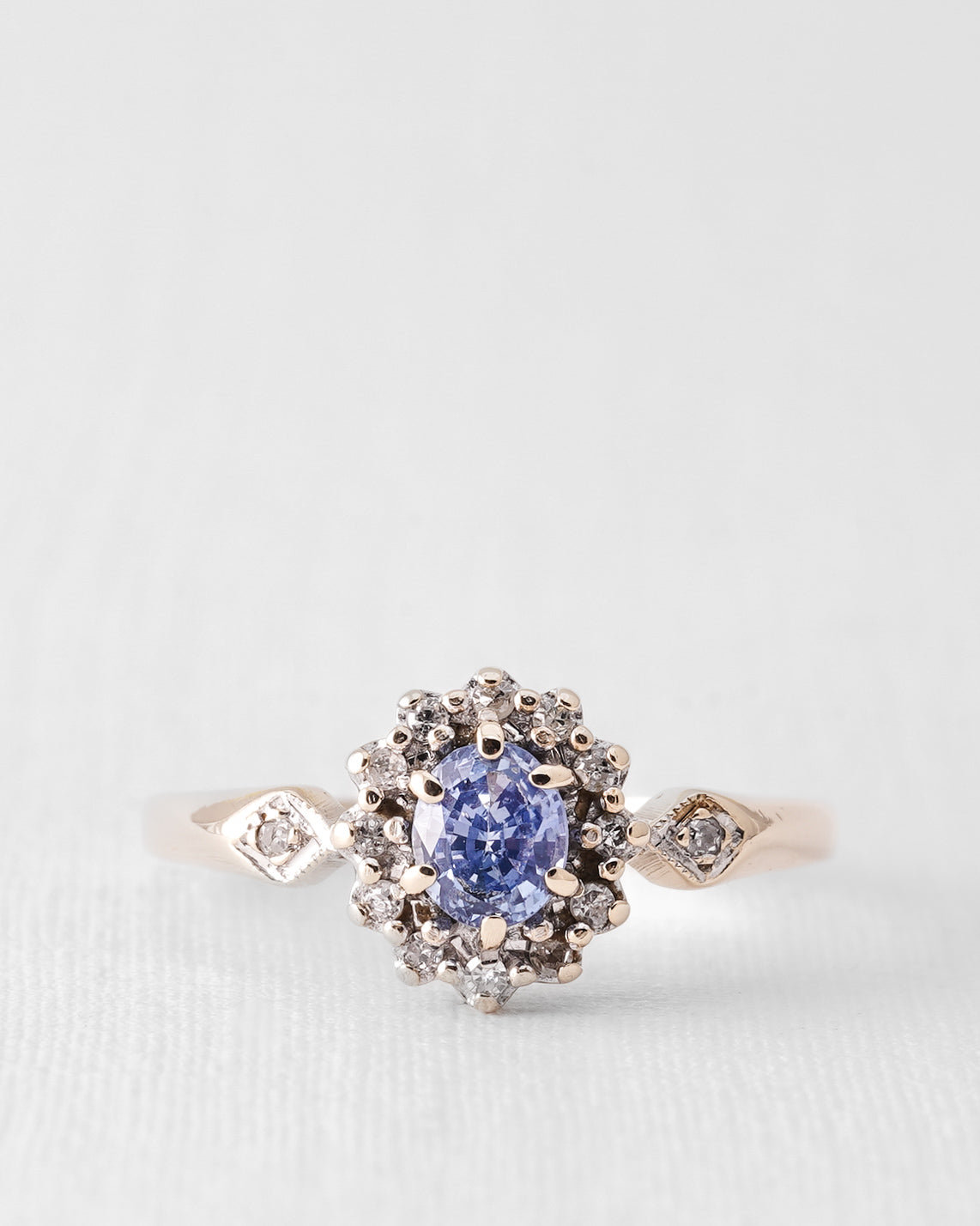 Sera | Vintage Sapphire and Diamond Three-Stone Ring