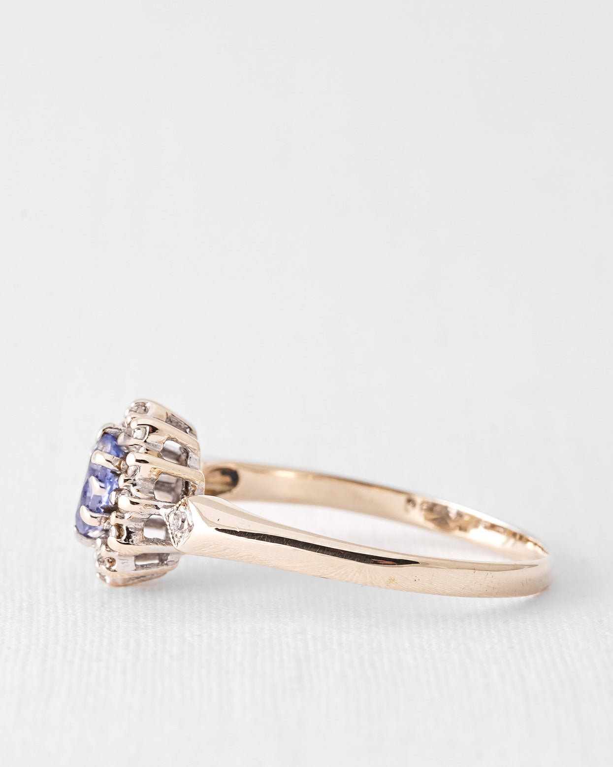 Sera | Vintage Sapphire and Diamond Three-Stone Ring