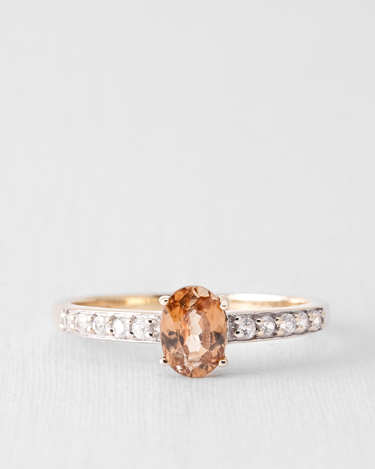Yana | Vintage Yellow and White Sapphire Cluster Ring