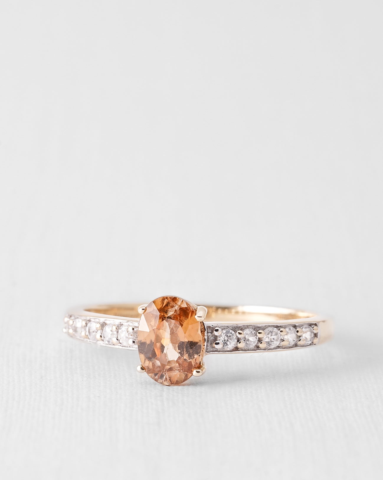 Yana | Vintage Yellow and White Sapphire Cluster Ring