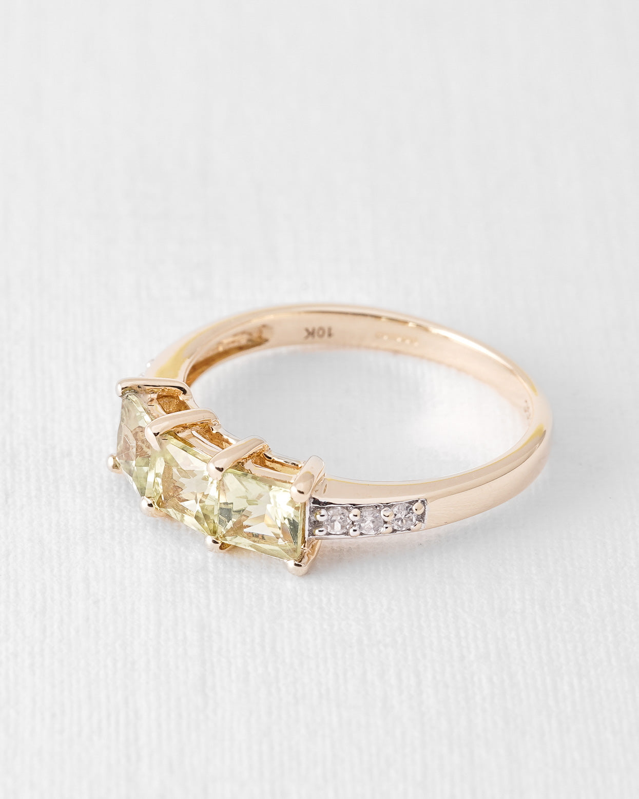 Elyn | Vintage Quartz and White Sapphire Cluster Ring