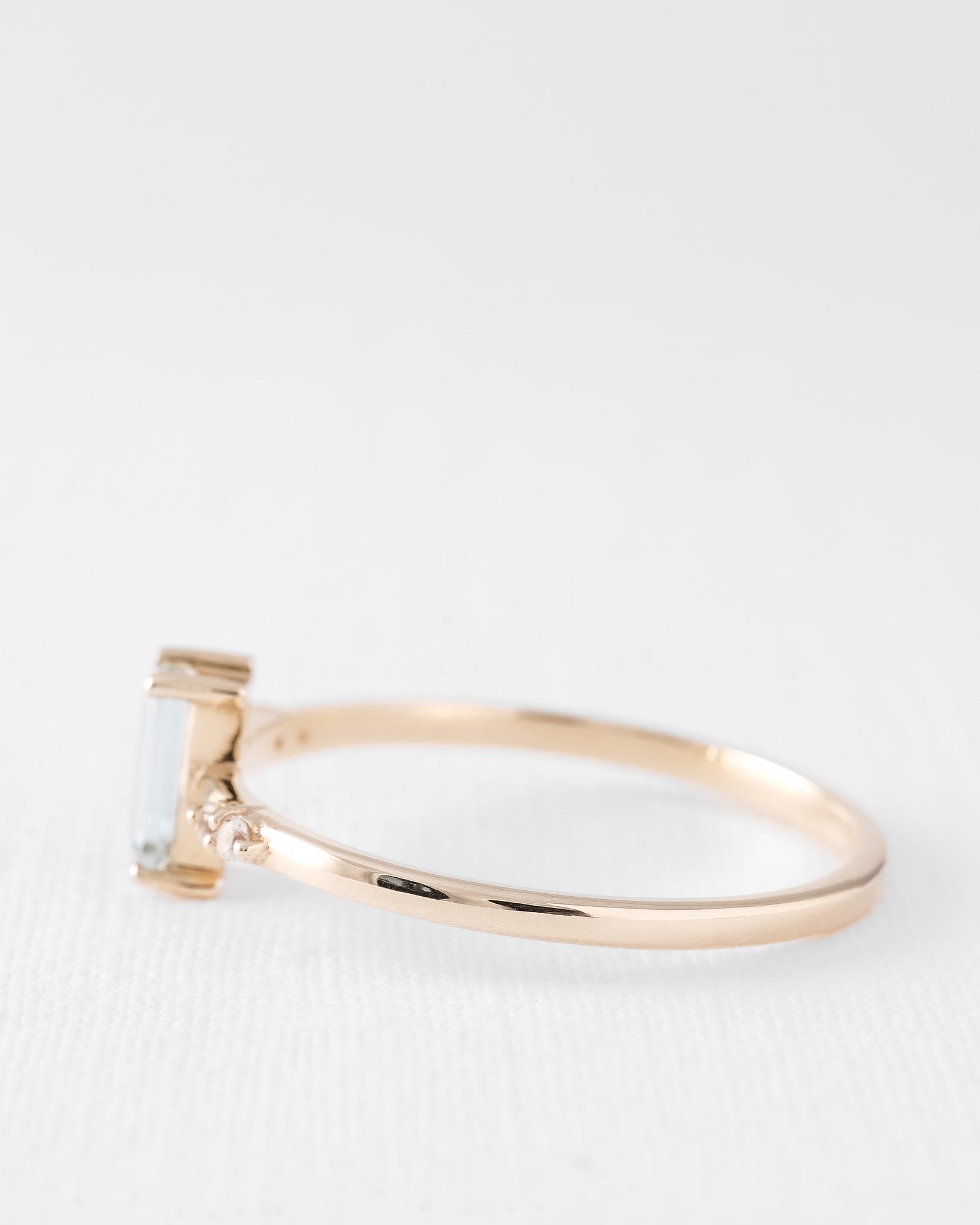 Nova | Aquamarijn Baguette & Diamant Ring