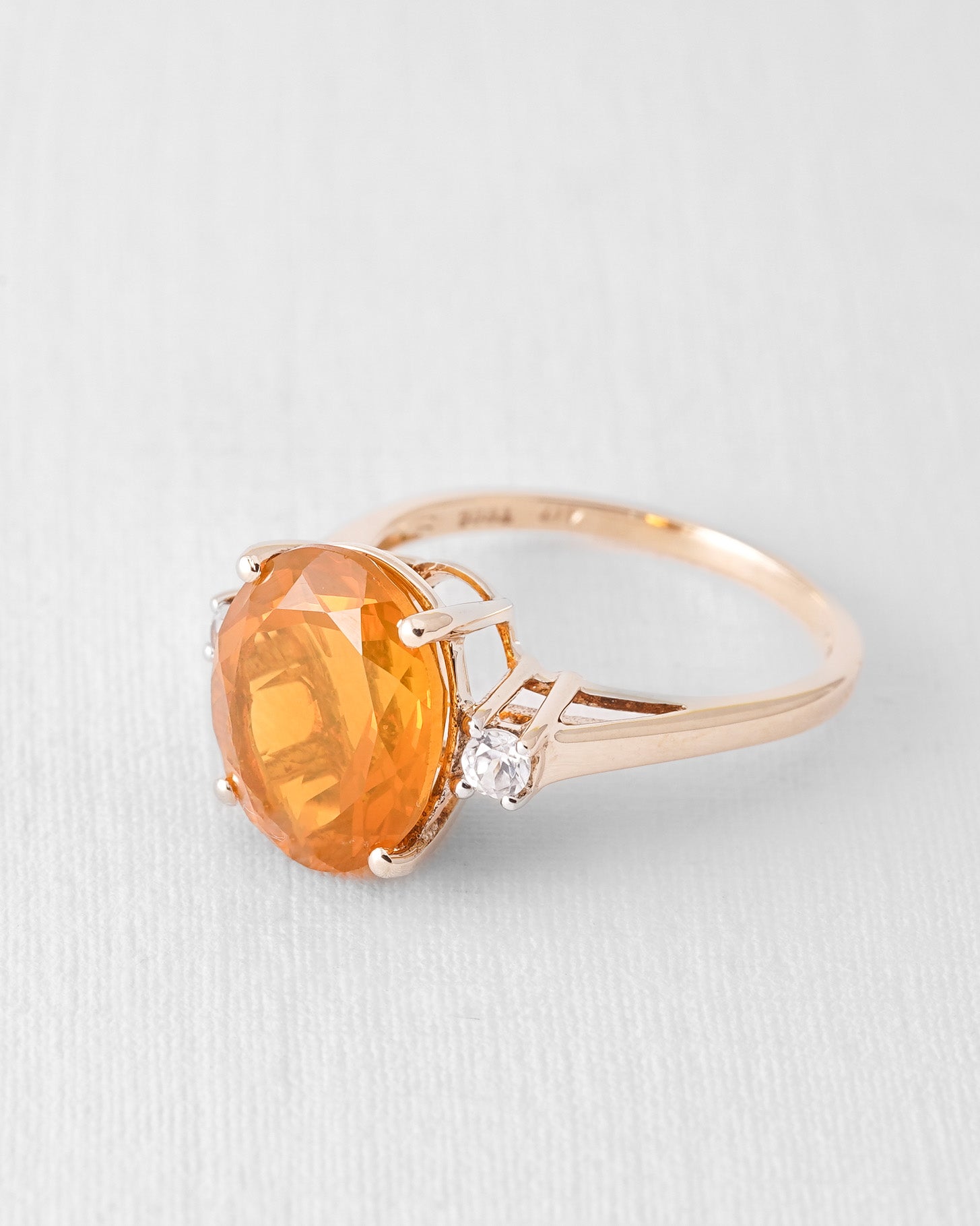 Verona | Vintage Opal and White Sapphire Solitaire Ring