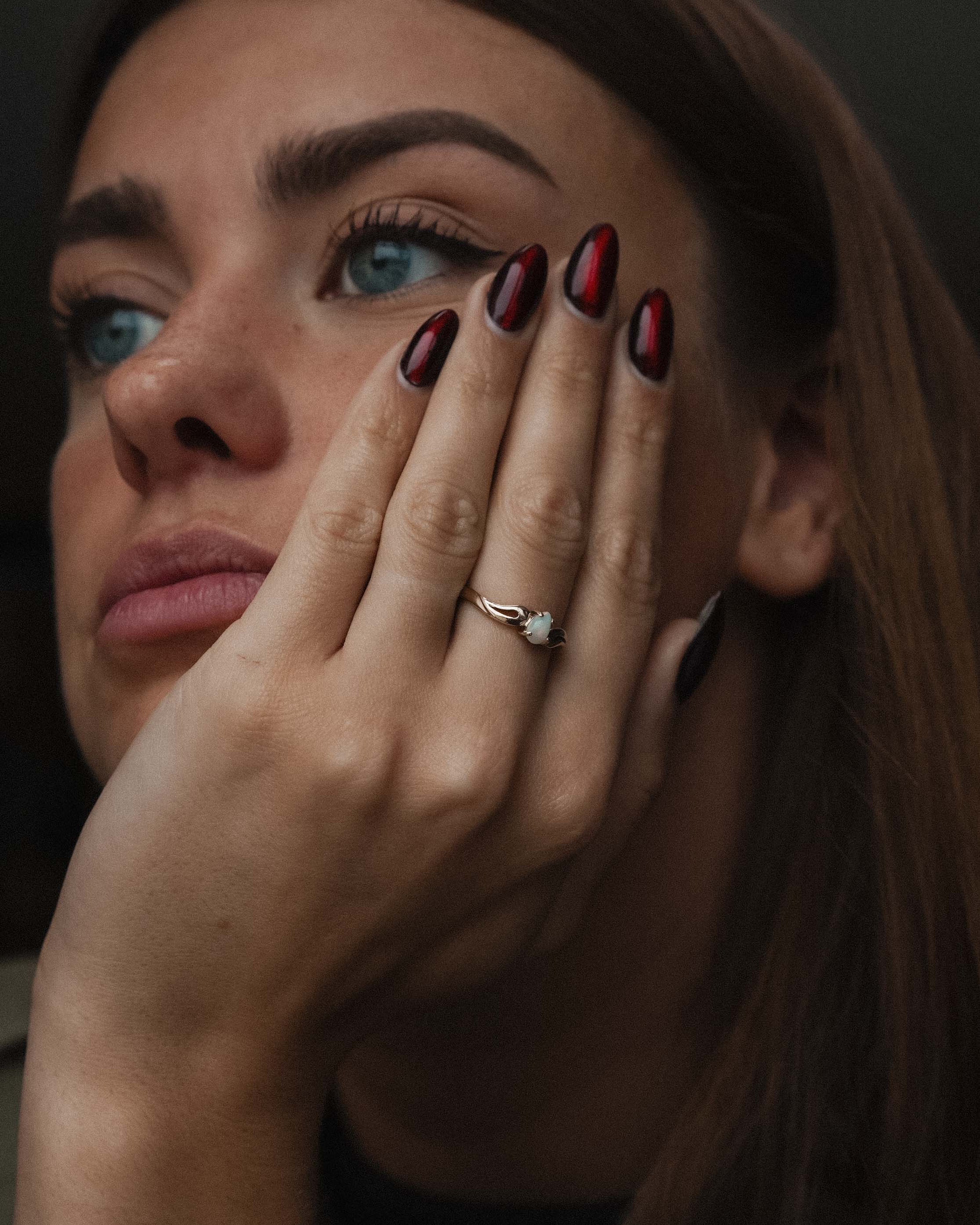 Lois | Vintage Opaal Solitaire Ring