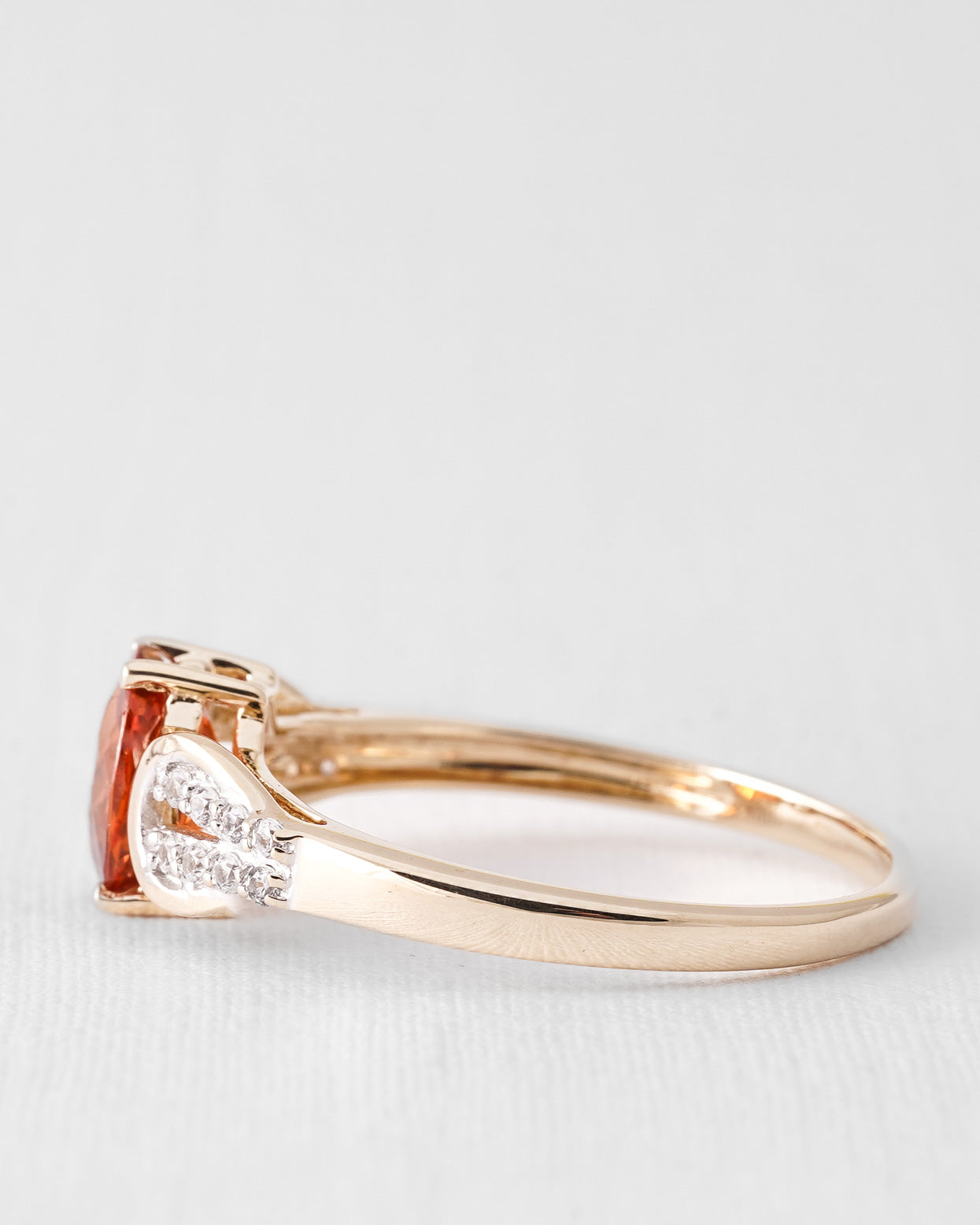 Alira | Vintage Citrine and White Sapphire Cluster Ring