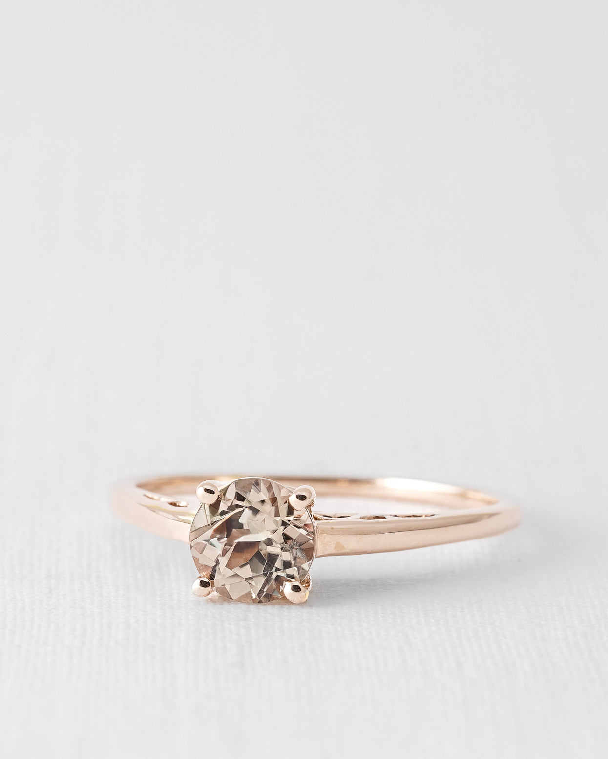 Sylven | Vintage Quartz Solitaire and Diamond Detail Ring