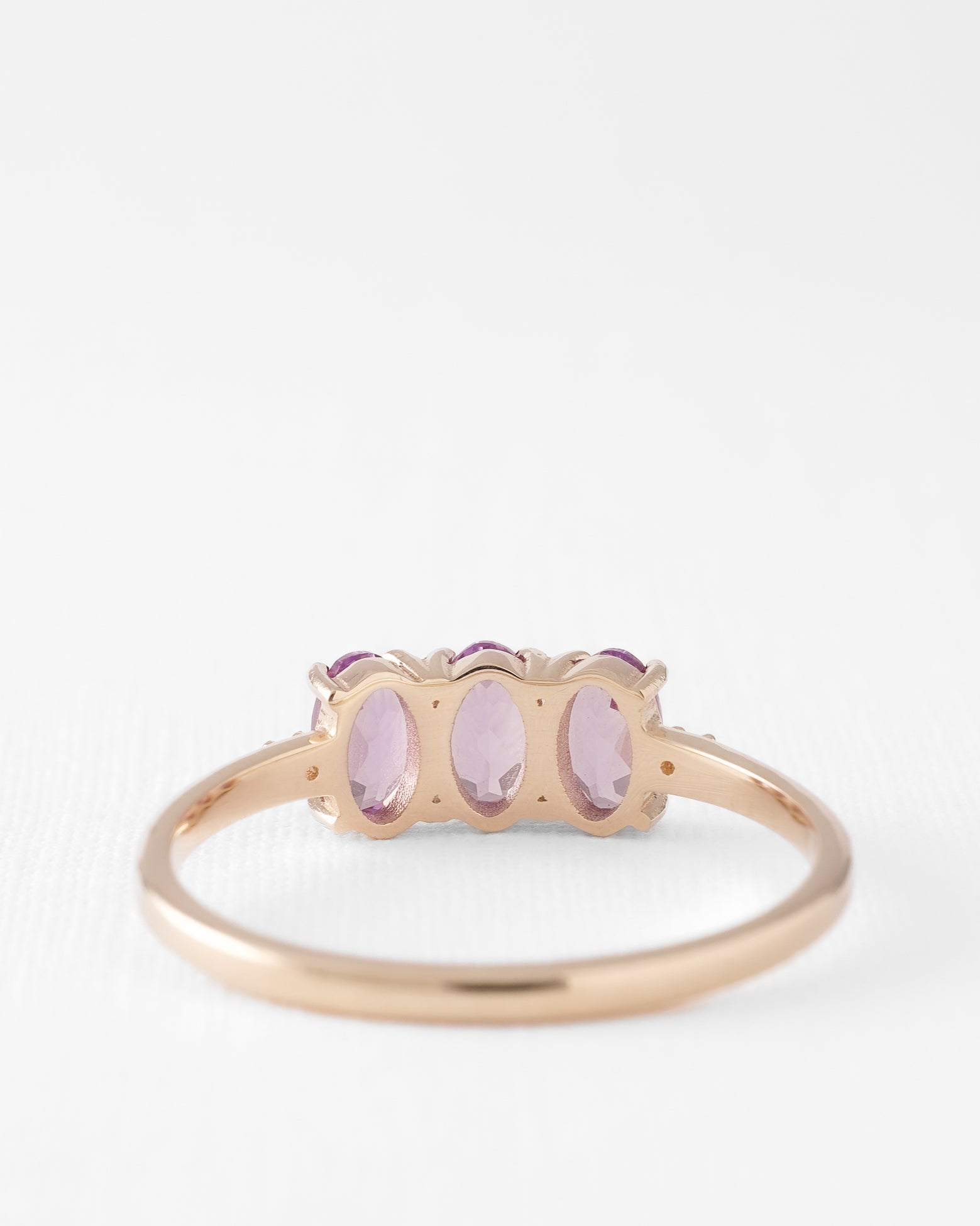 Julie | Triple Amethist & Diamant Ring