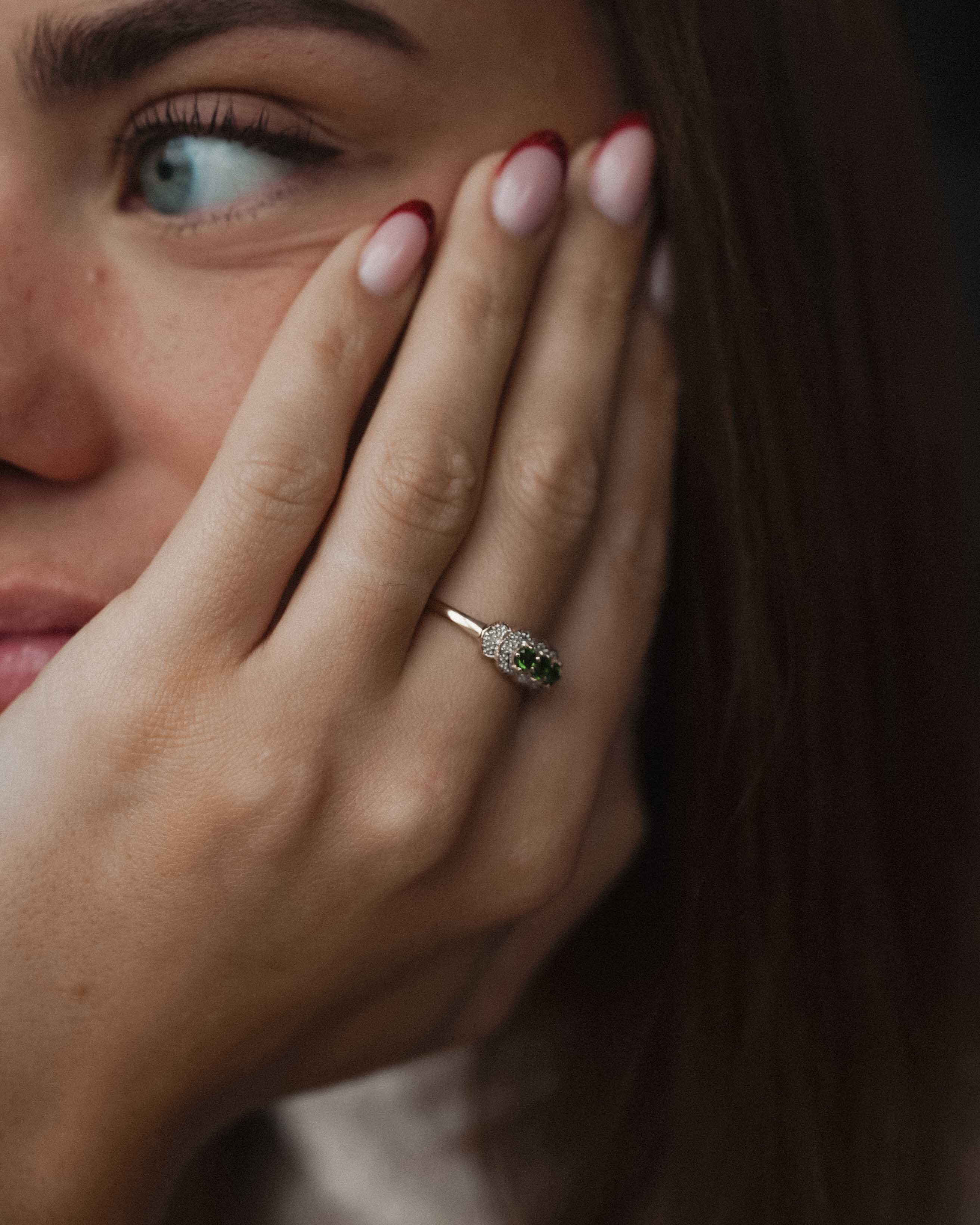 Vionne | Vintage Diopside and Diamond Dress Ring