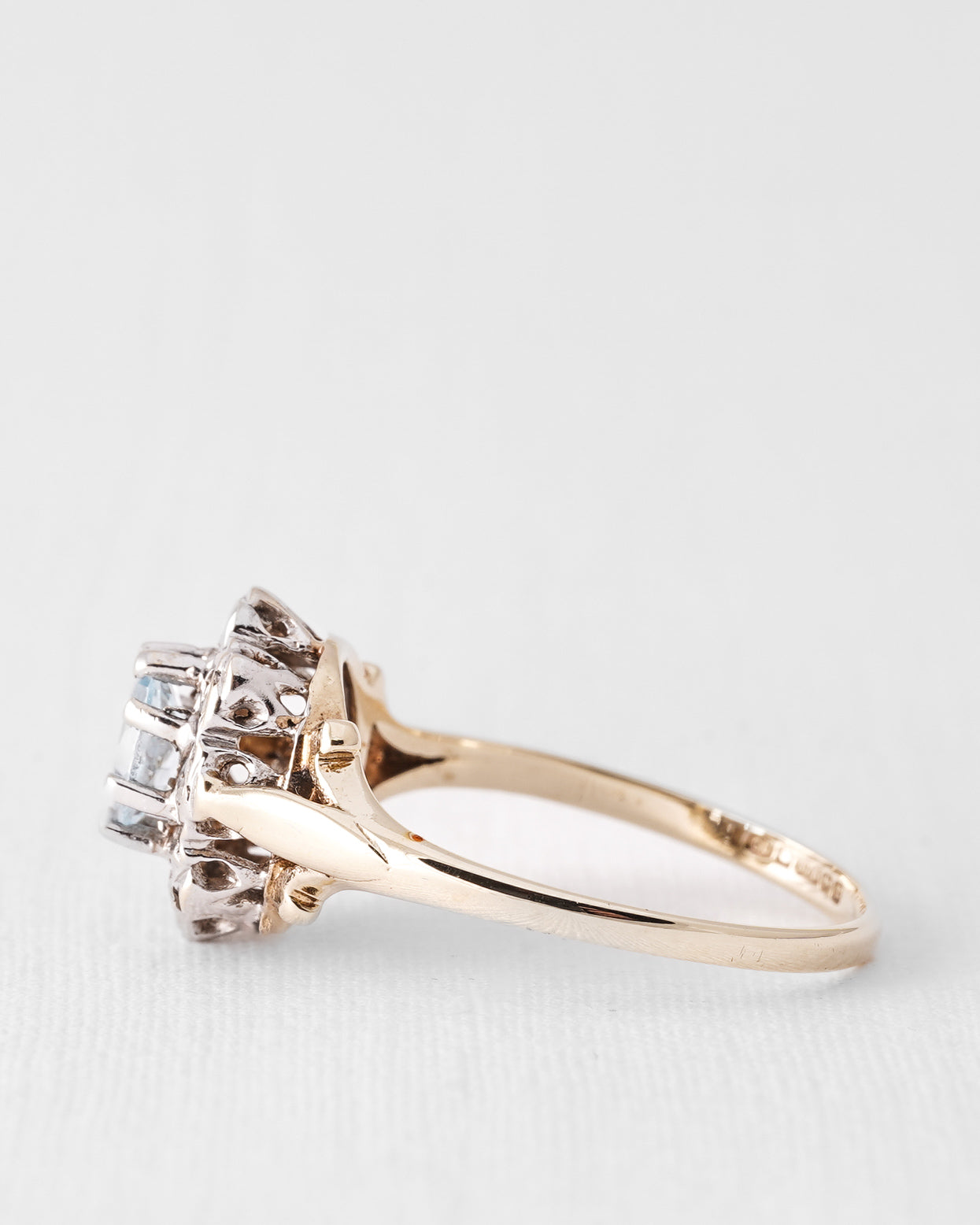 Alora | Vintage Topaz and Diamond Cluster Ring