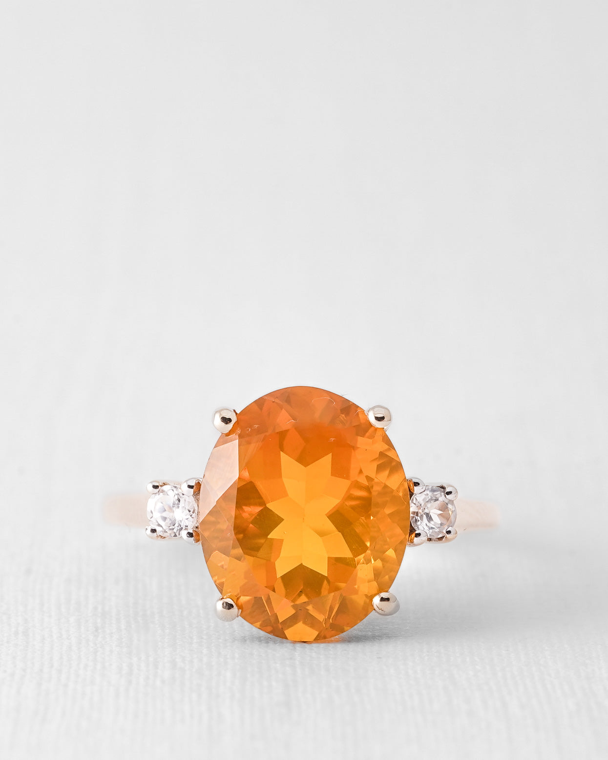 Verona | Vintage Opal and White Sapphire Solitaire Ring