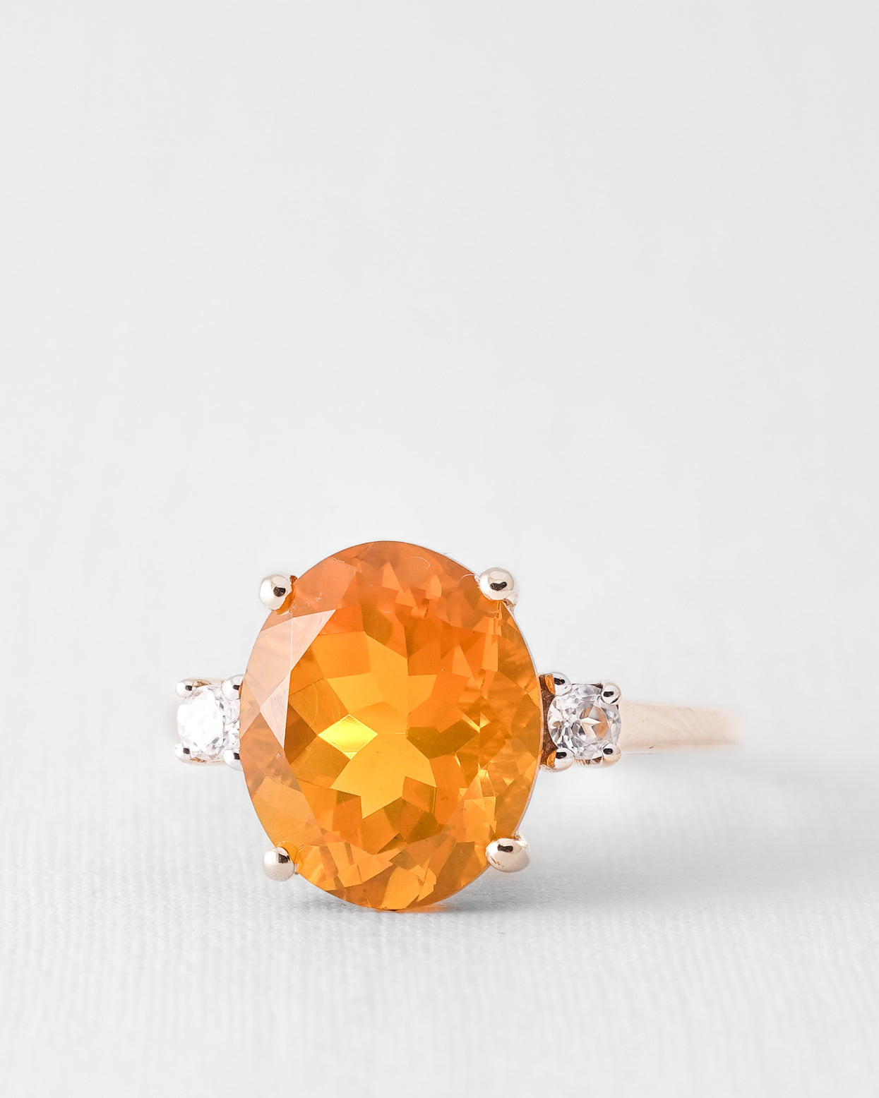 Verona | Vintage Opal and White Sapphire Solitaire Ring