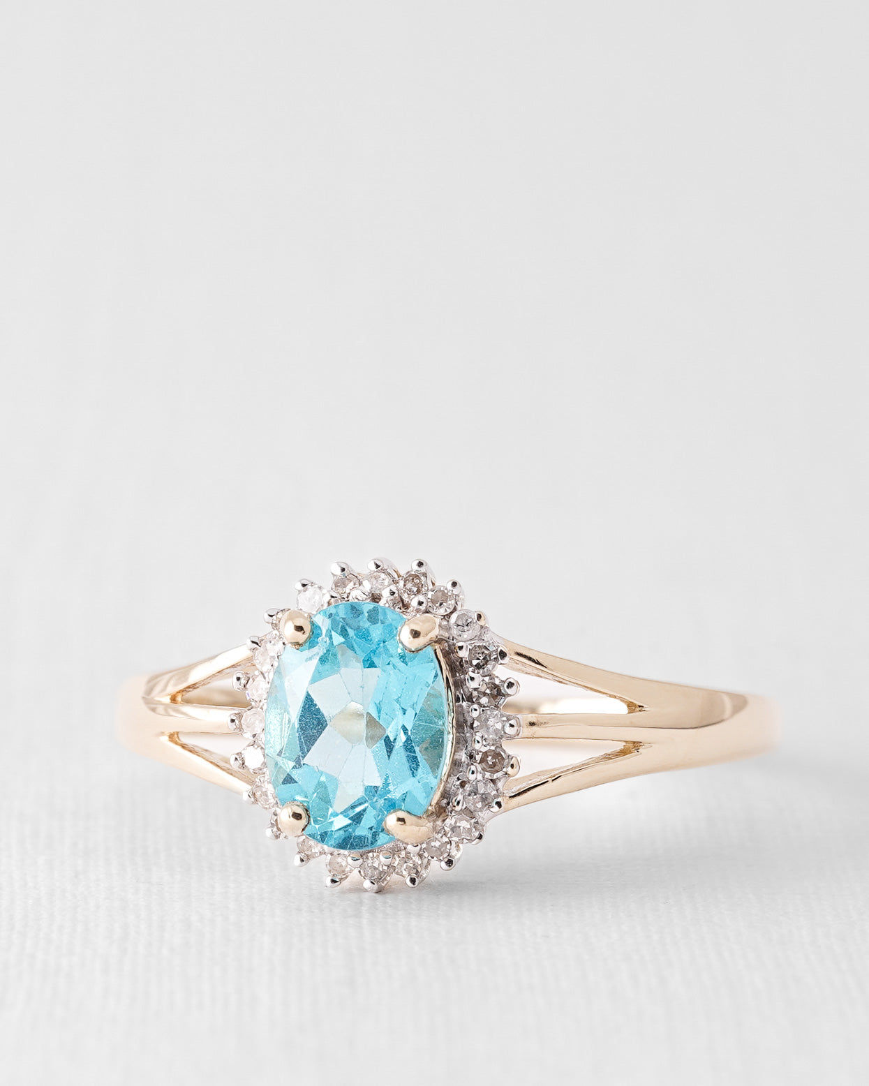 Soliane | Vintage Topaz and Diamond Ring