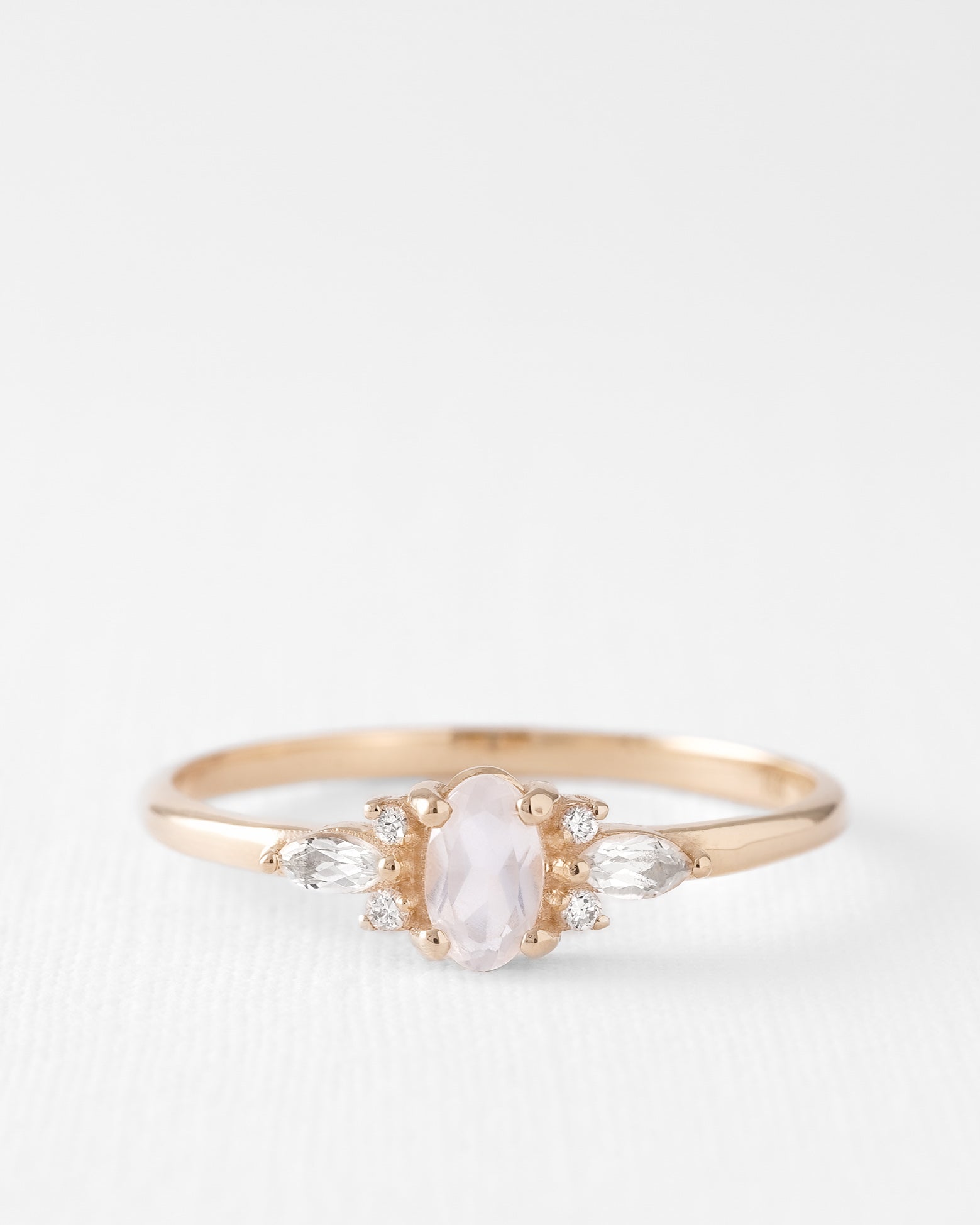Camille | Maansteen & Diamant Ring