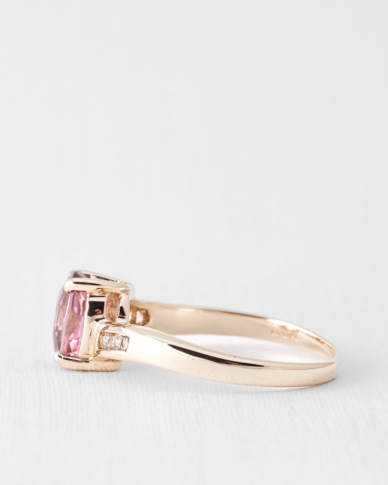 Mira | Vintage Topaz & White Sapphire Solitaire Ring