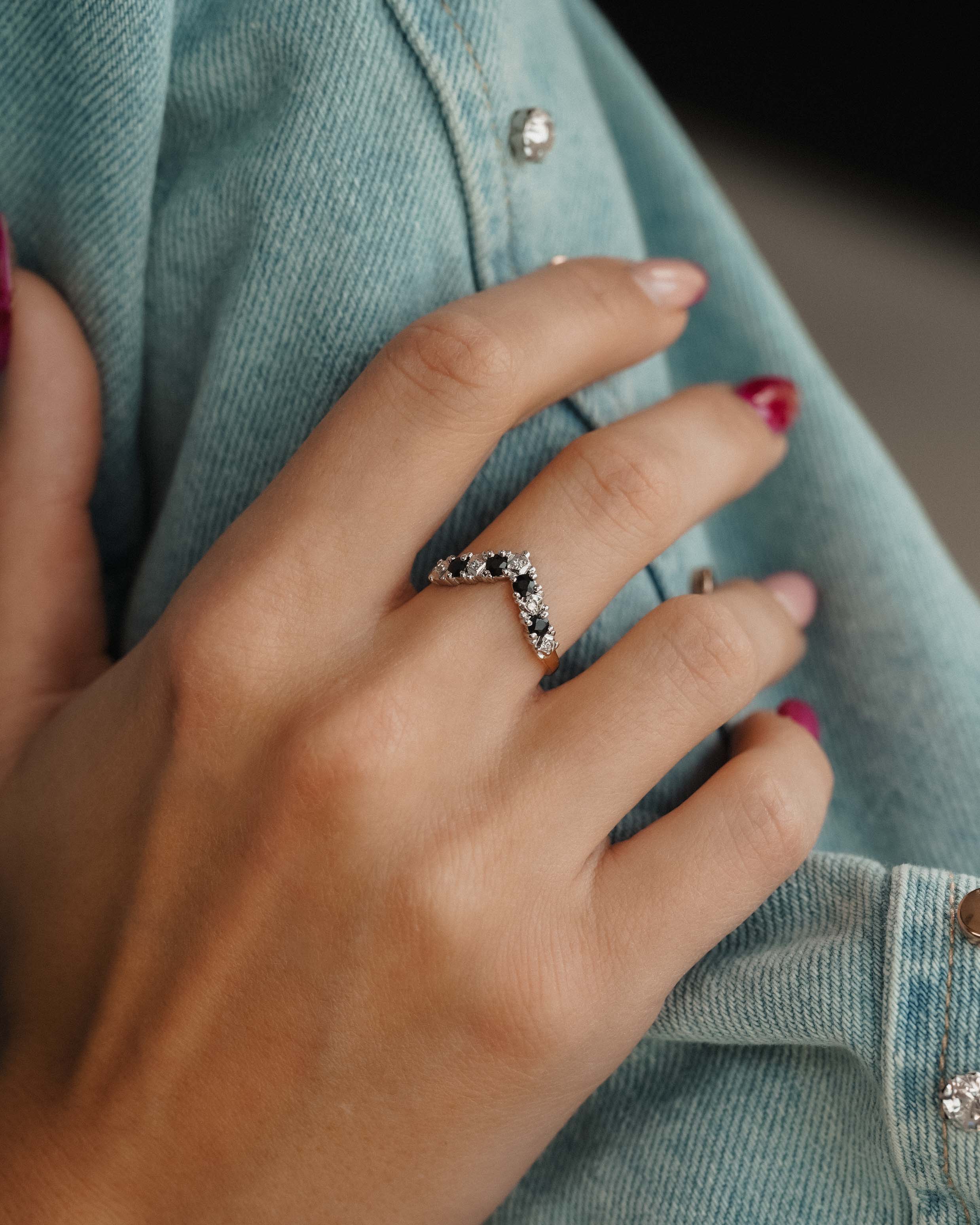 Ysoria | Vintage Saffier & Diamant Ring