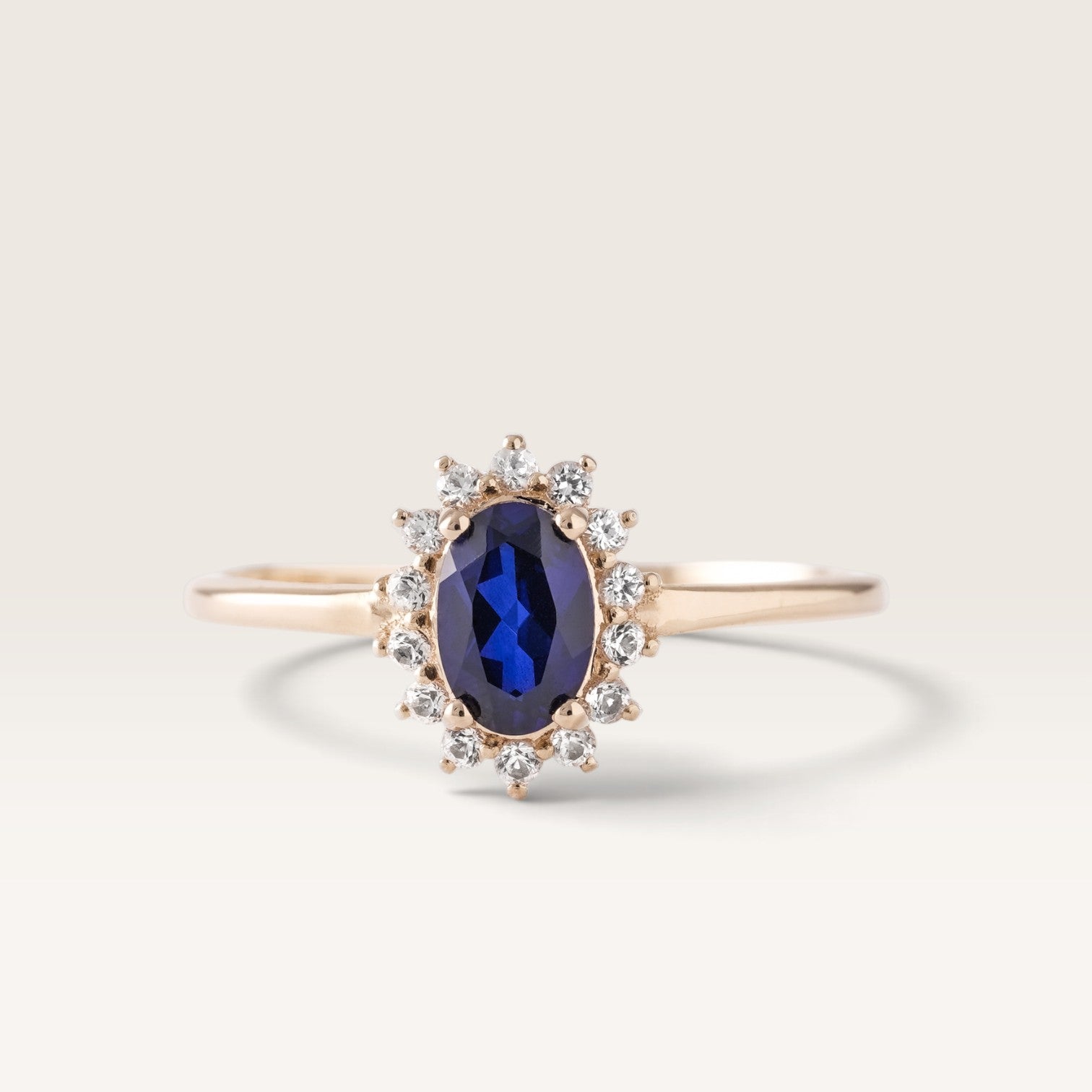 Livia | Sapphire & Diamond Cluster Ring