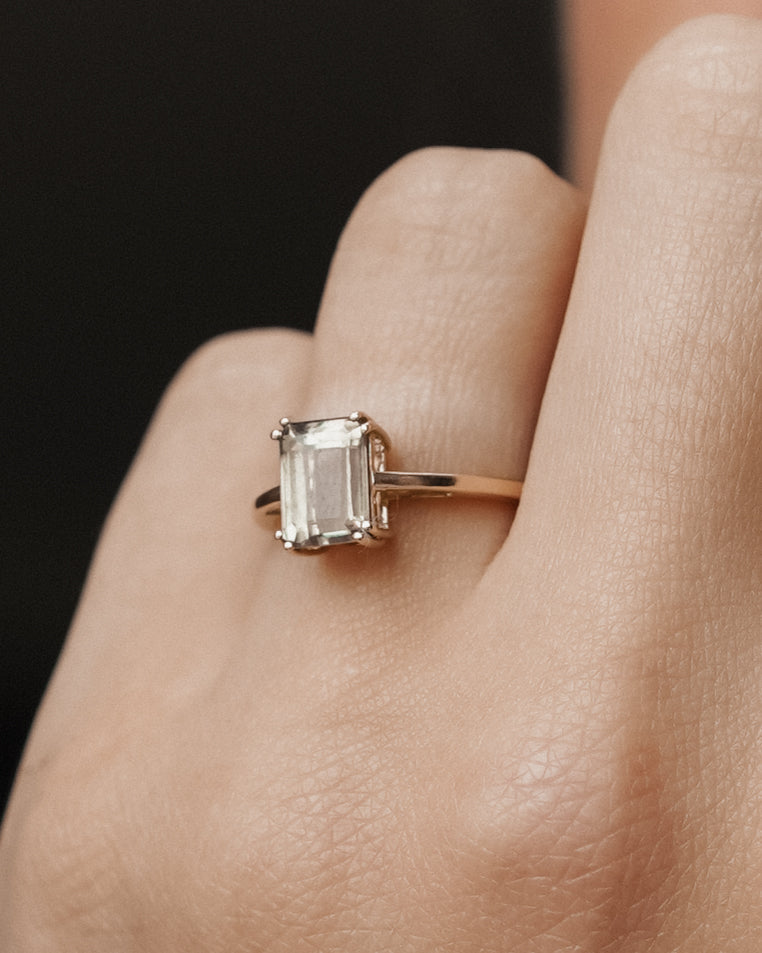 Lymea | Vintage Kwarts Solitaire Ring - Menina Amsterdam