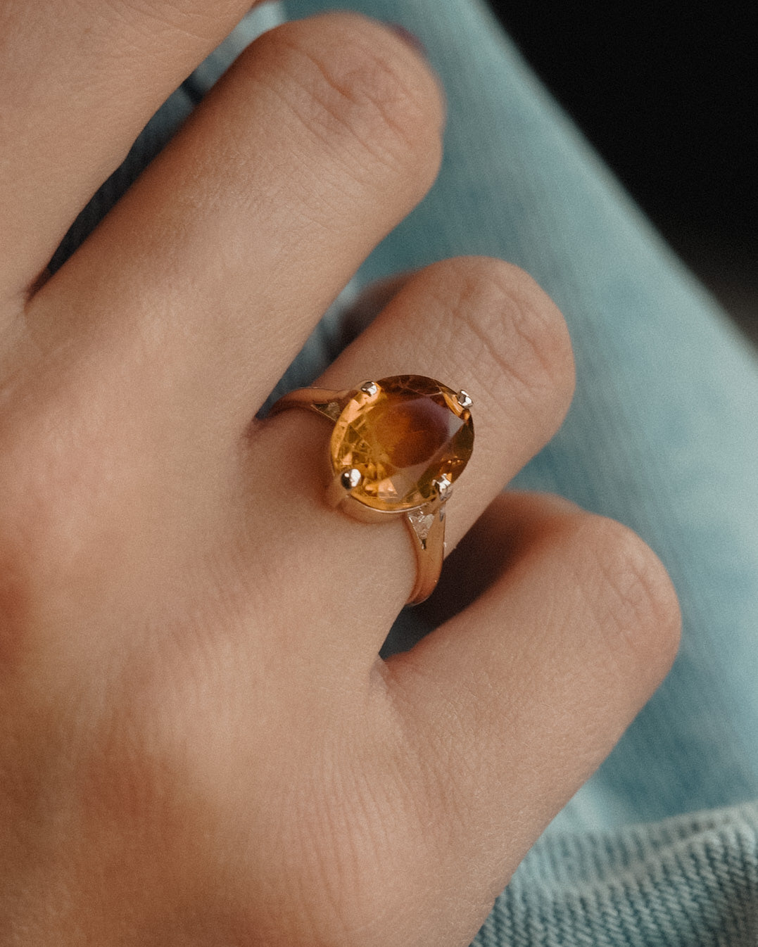 Serenella | Vintage Citrien Solitaire Ring