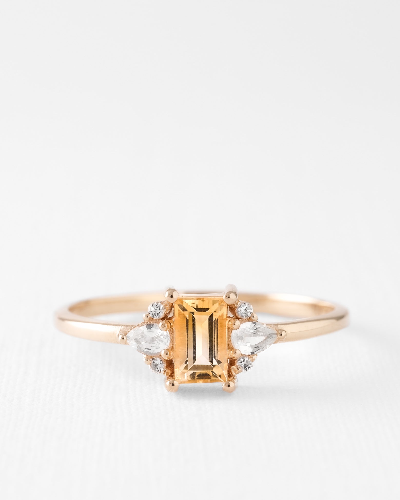Noa | Citrien & Diamant Ring