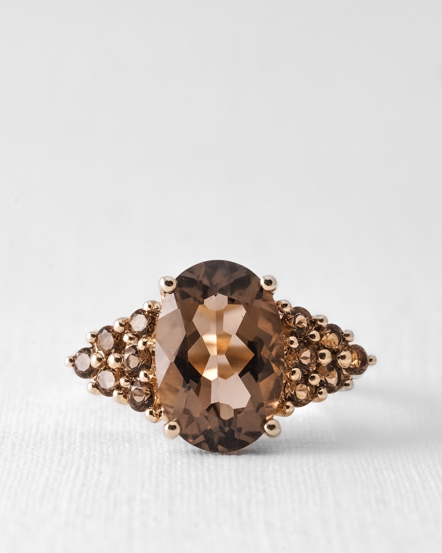 Valerina | Vintage Rookkwarts Cluster Ring - Menina Amsterdam