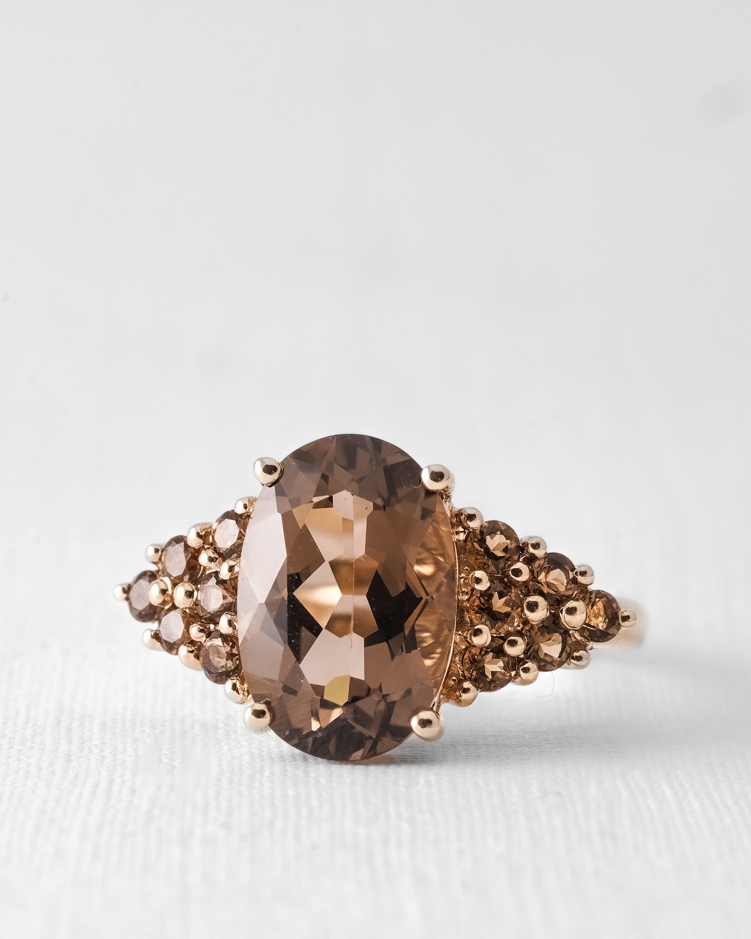 Valerina | Vintage Rookkwarts Cluster Ring - Menina Amsterdam