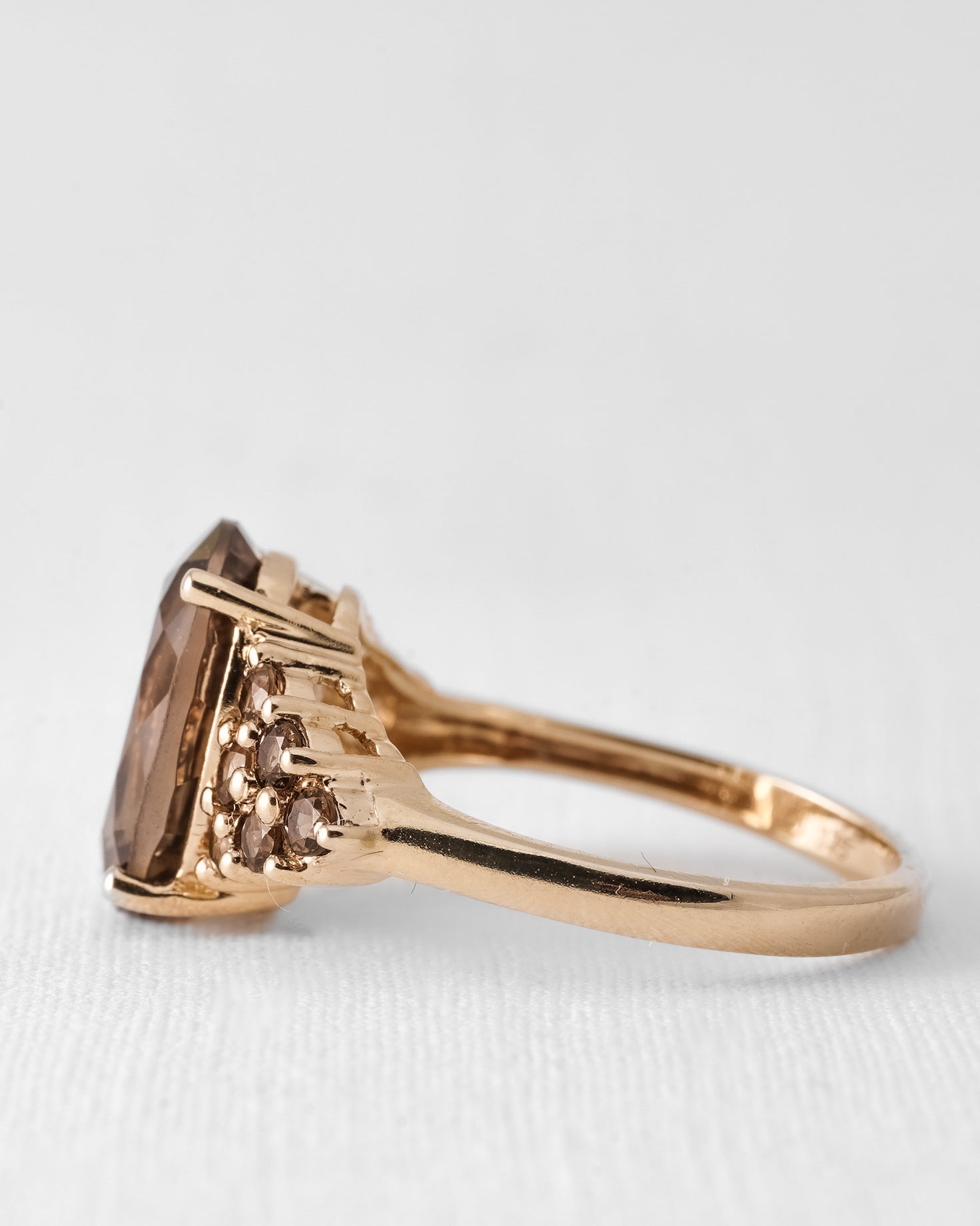 Valerina | Vintage Rookkwarts Cluster Ring - Menina Amsterdam